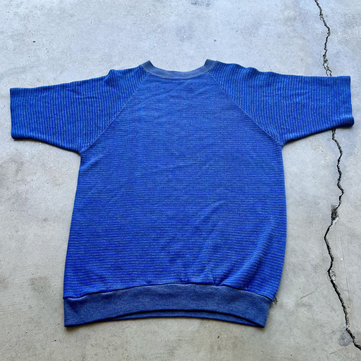Sears VINTAGE BLUE STRIPED ACRYLIC 60s TEE! Size US L / EU 52-54 / 3 - 3 Thumbnail