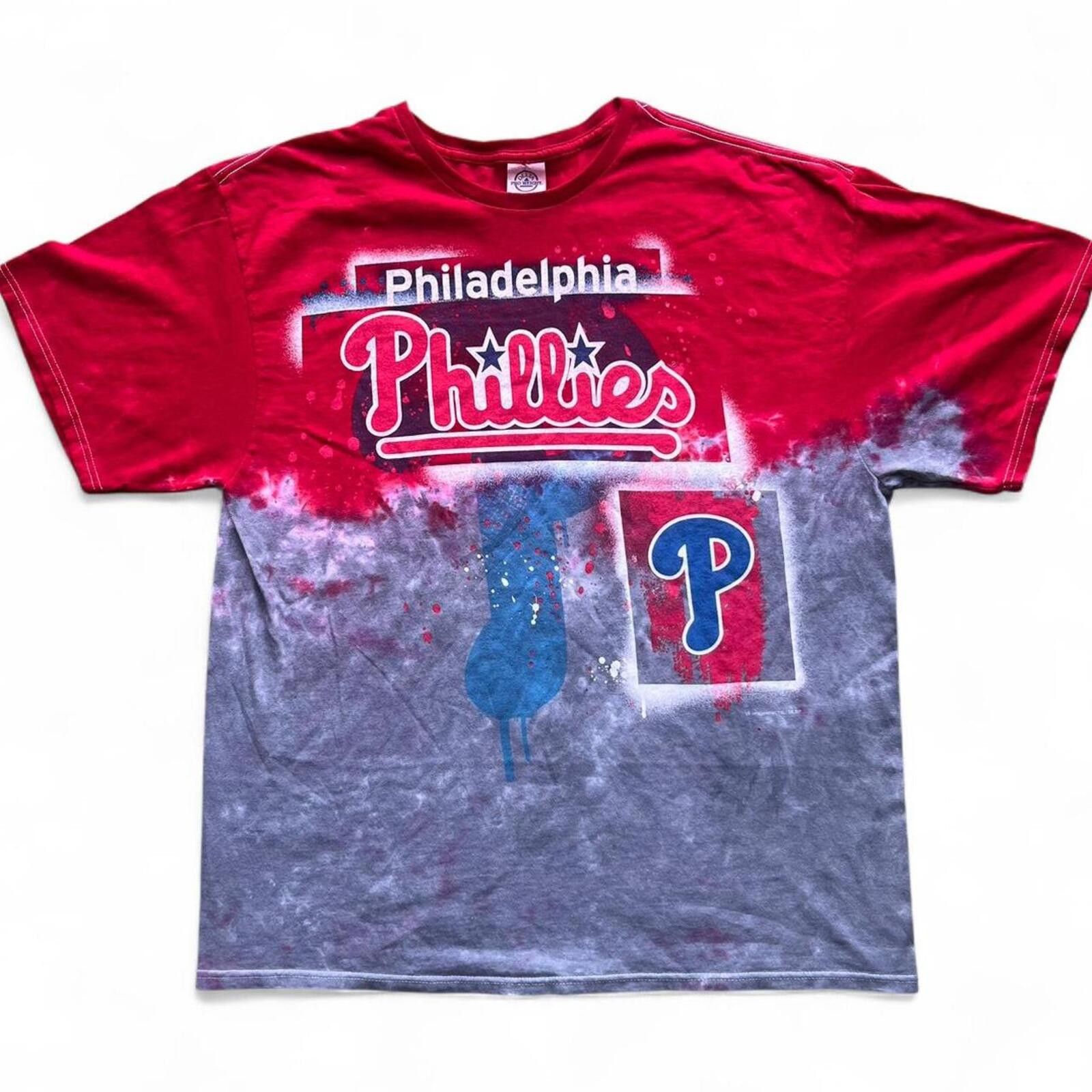 Gildan Multicolored Philadelphia Phillies Tie-Dye Graphic T-Shirt Size US L / EU 52-54 / 3 - 1 Thumbnail