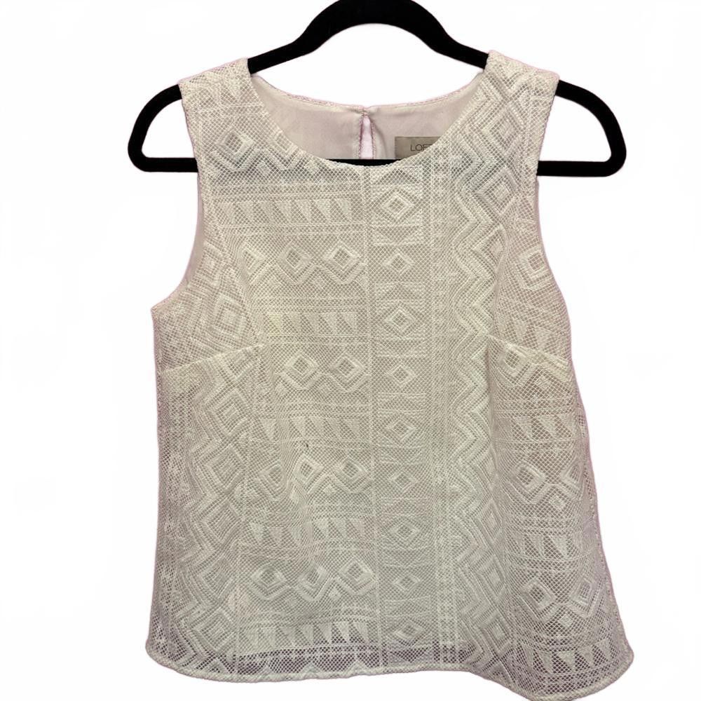 Designer Elegant White Lace Top - Perfect for Any Occasion Size S / US 4 / IT 40 - 1 Thumbnail