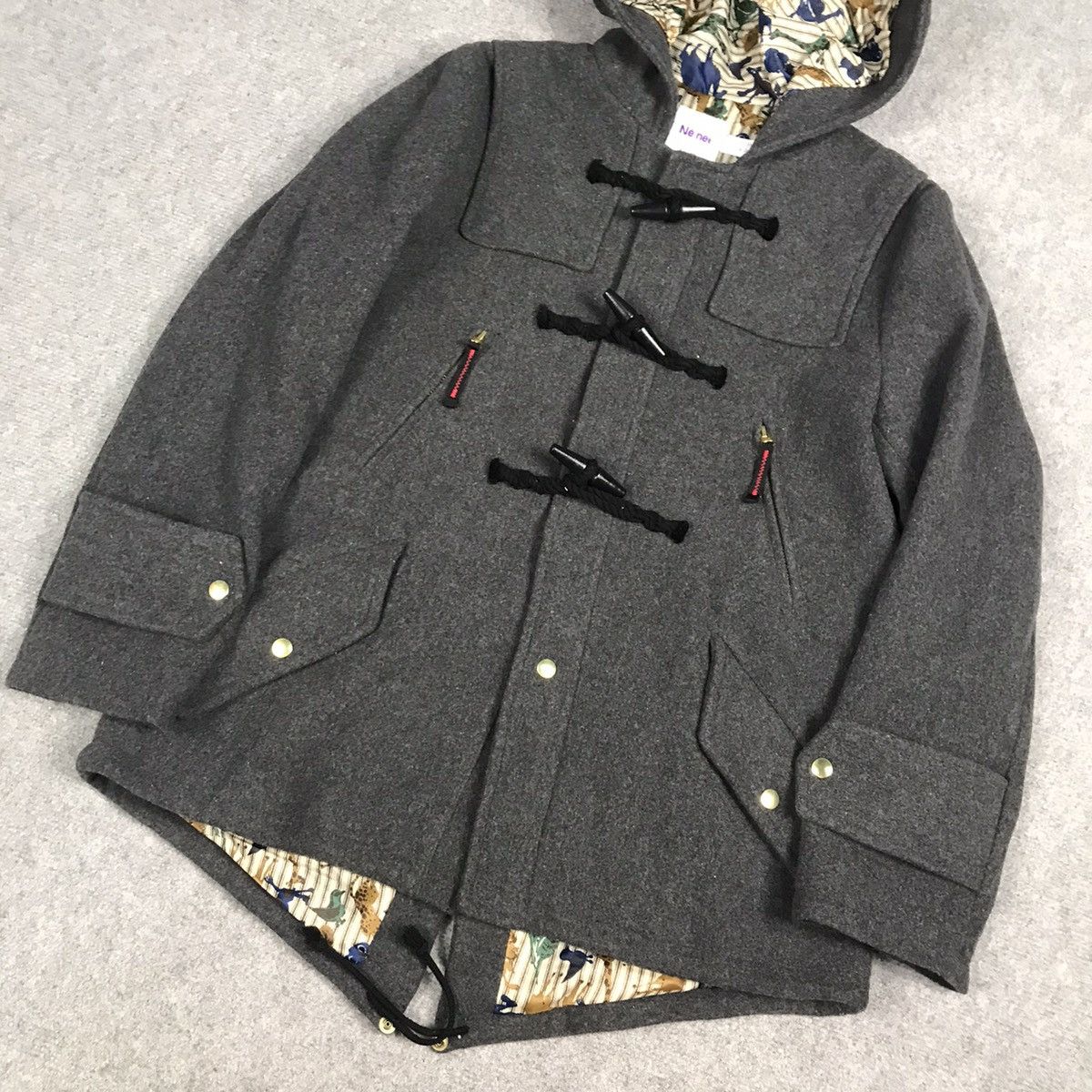 Issey Miyake NE-NET BY ISSEY MIYAKE WOOL DUFFEL STYLE DESIGN JACKET Size US M / EU 48-50 / 2 - 4 Thumbnail