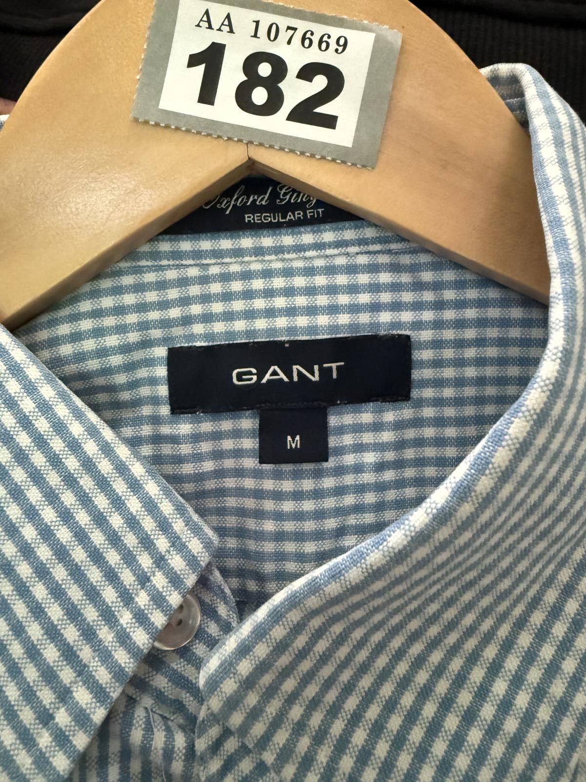 Gant GANT Men's Blue and White Checked Button-Up Shirt Size US M / EU 48-50 / 2 - 4 Thumbnail