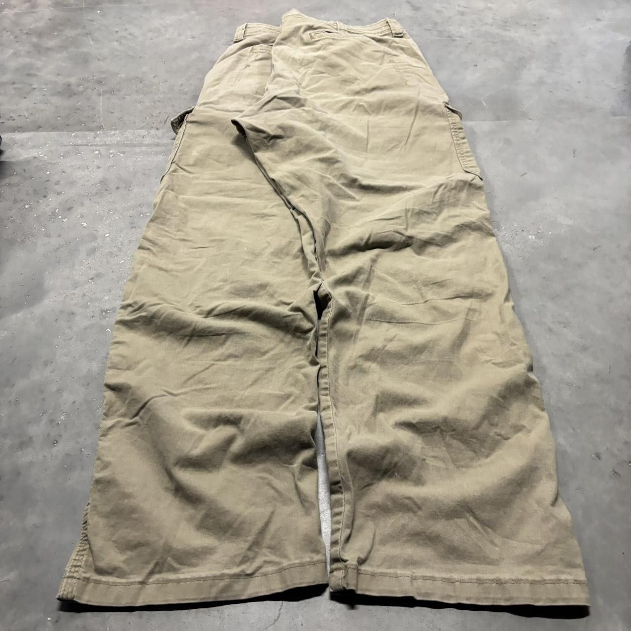 Japanese Brand × Vintage Crazy Vintage Y2K/2000s Baggy Khaki Skater Style Cargo Pants! Size US 38 / EU 54 - 4 Thumbnail
