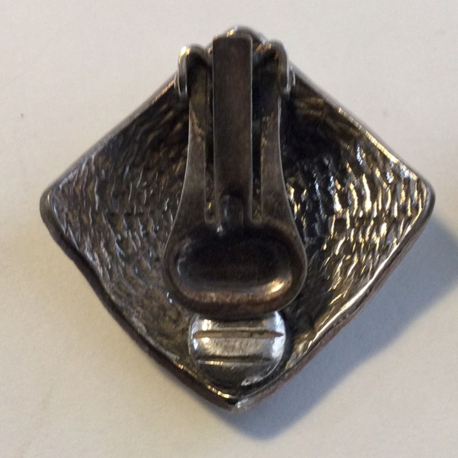 Other Vintage Mondernist Silver Tone Tribal Aztec Clip-On Earrings Size ONE SIZE - 4 Thumbnail