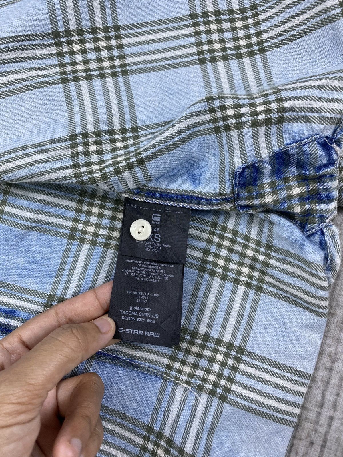 G-Star Vintage G-Star Raw Acid Wash Plaid Button Ups Shirt Size US S / EU 44-46 / 1 - 14 Thumbnail