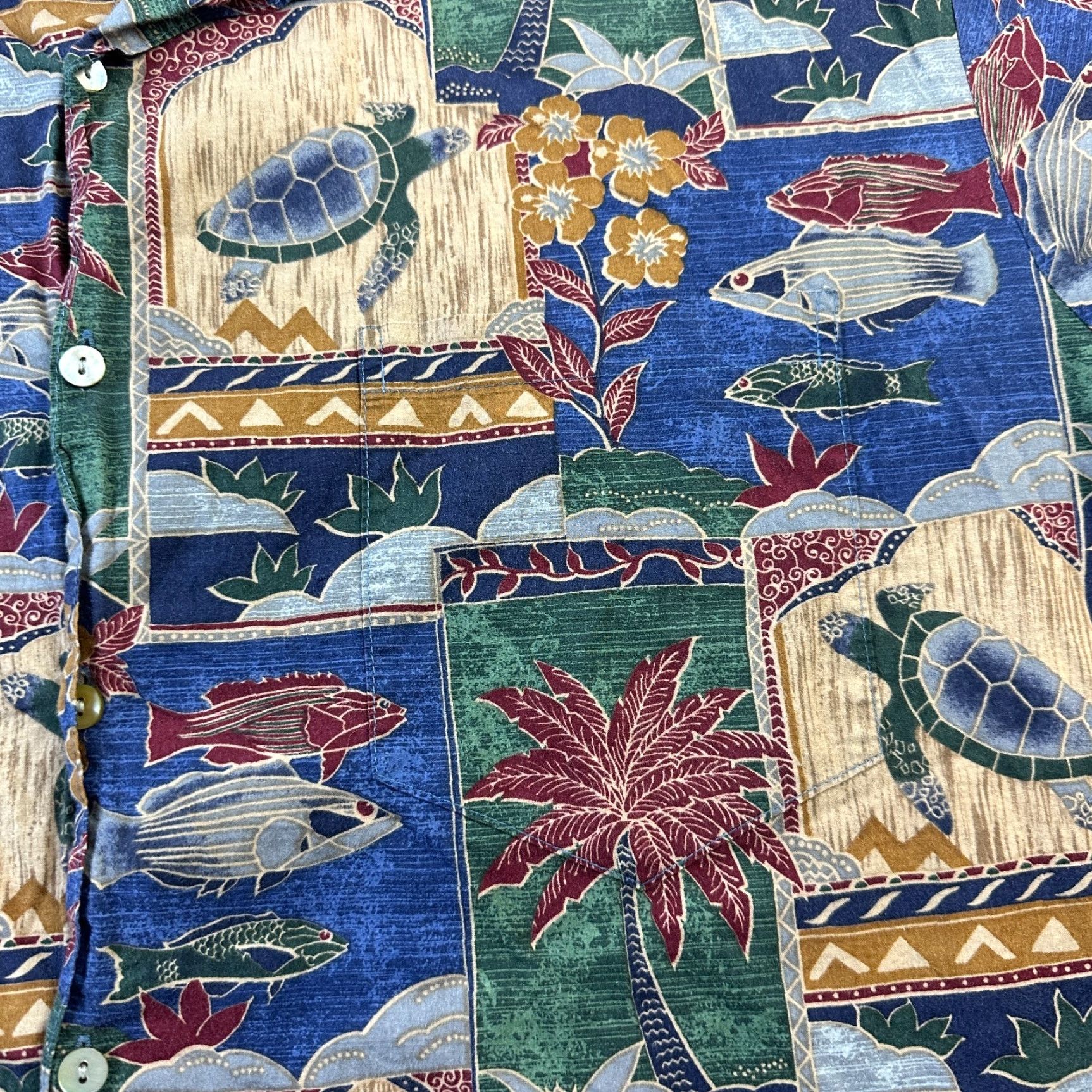 Tori Richard Tori Richard Mens Shirt Extra Large All Over Print Hawaiian Button Up Size US XL / EU 56 / 4 - 4 Thumbnail