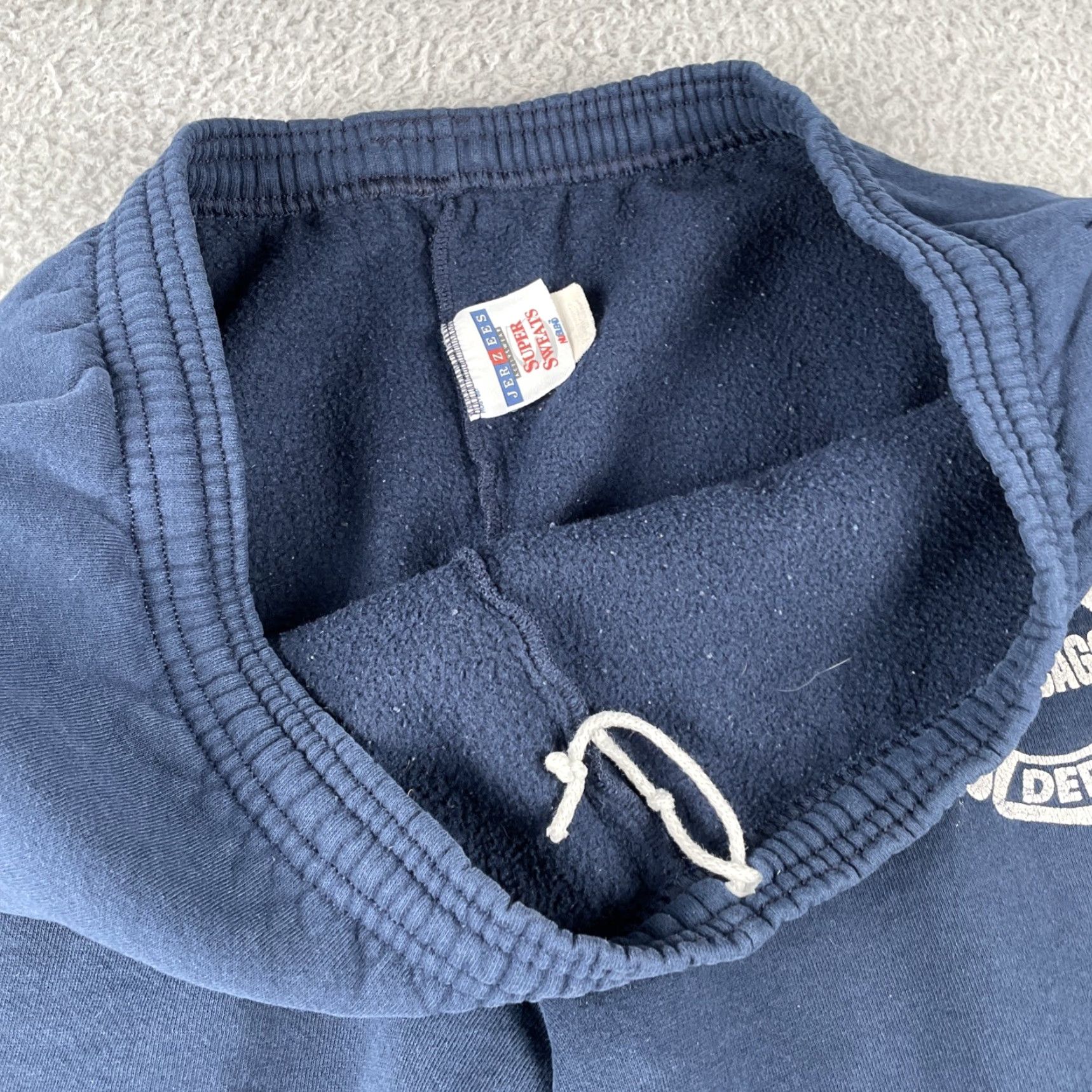Jerzees VINTAGE Jerzees Mens XL Chicago Fire Department Navy Blue Super Sweats Sweatpants Sweatpants Fire Department Fire Dept Mens XL Navy Blue Vintage Size US 36 / EU 52 - 5 Thumbnail