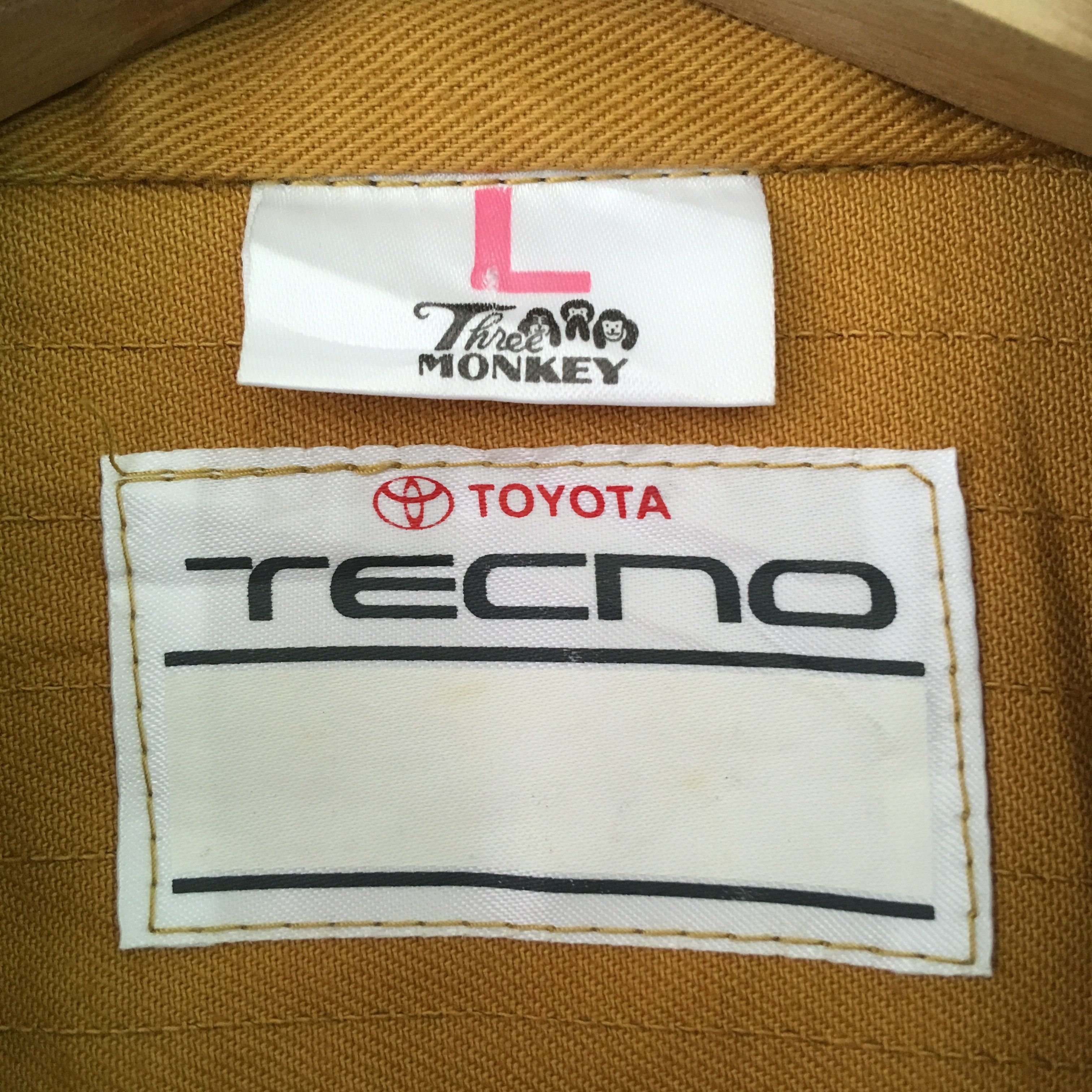 Japanese Brand Vintage 90s Toyota Tecno Japan Mustard Brown Coverall Racing Size US M / EU 48-50 / 2 - 8 Thumbnail
