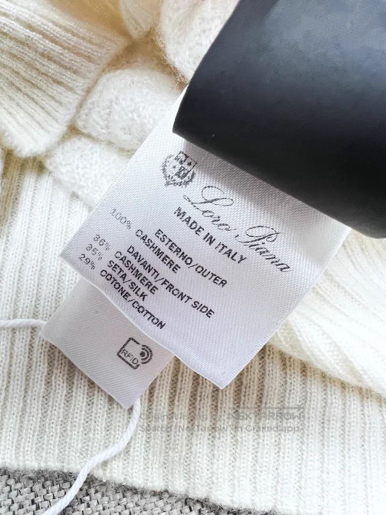 Loro Piana Loro Piana White with colorful stripes cashmere and goat's Size XS / US 0-2 / IT 36-38 - 6 Thumbnail