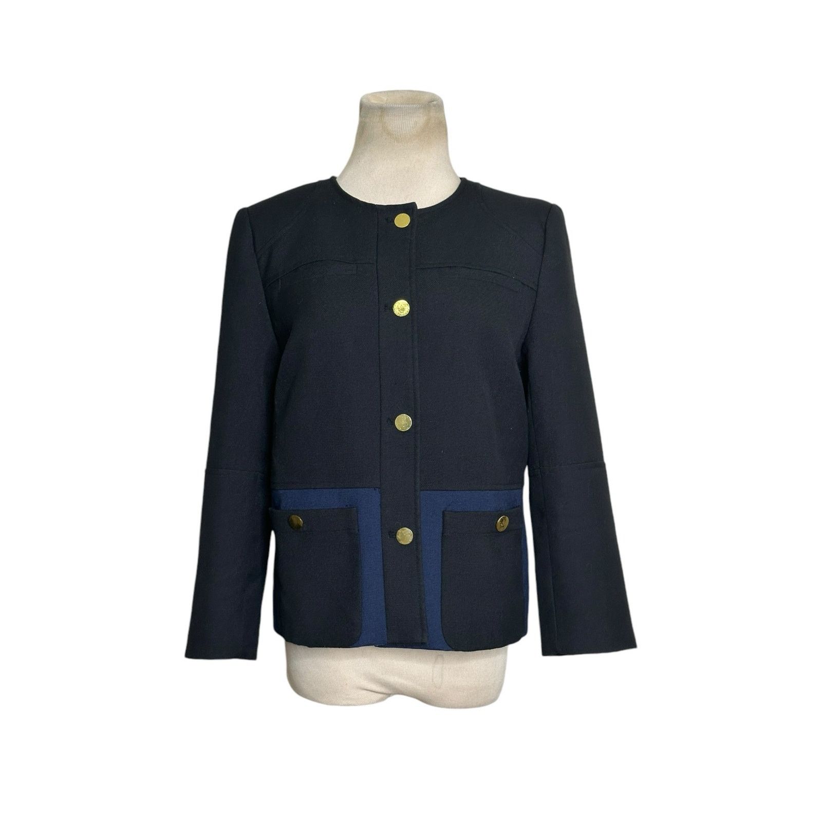 H&M H&M black blue gold buttons long sleeves blazer size 8 Size M / US 6-8 / IT 42-44 - 10 Thumbnail