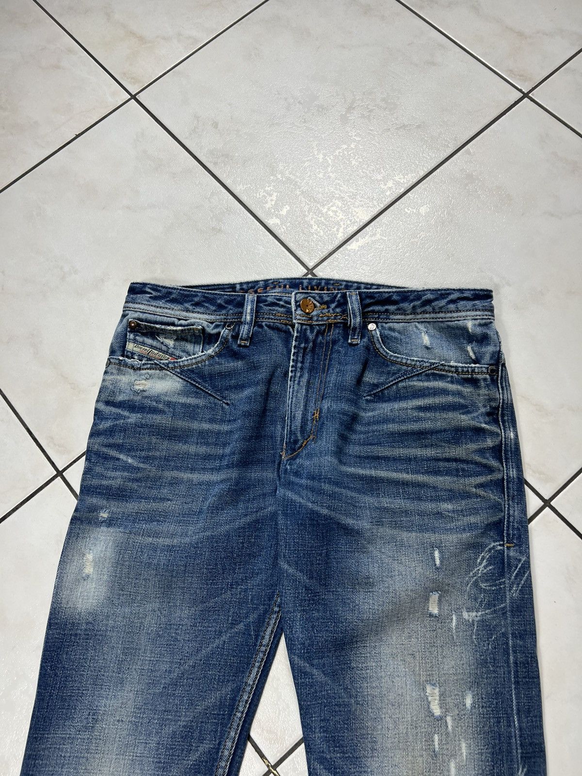 Diesel Vintage Diesel shioner distressed denim jeans slim skinny Size US 30 / EU 46 - 3 Thumbnail