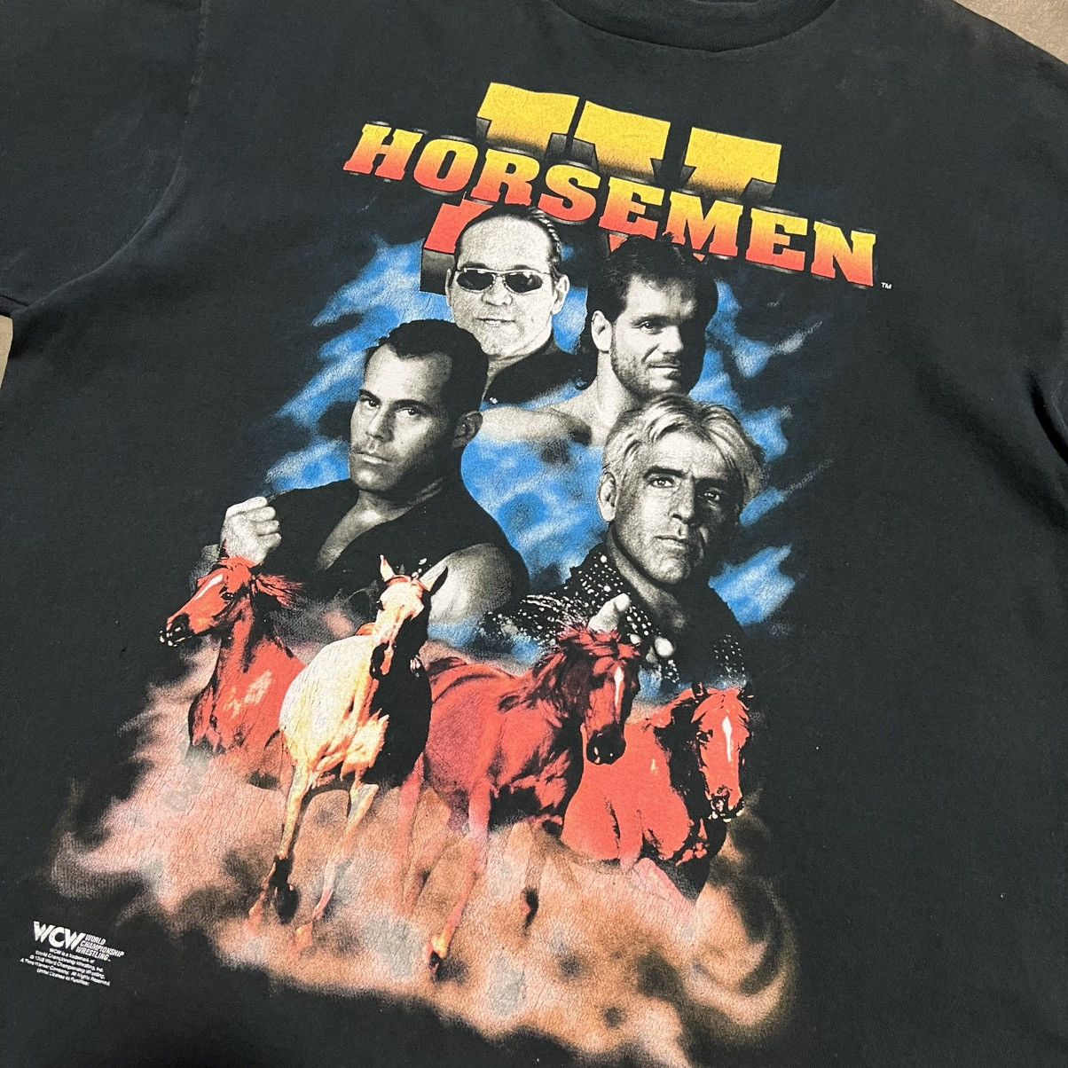 WWF Vintage 90s WCW Four Horseman Pro Wrestling Tshirt WWF Flair Size US L / EU 52-54 / 3 - 6 Thumbnail