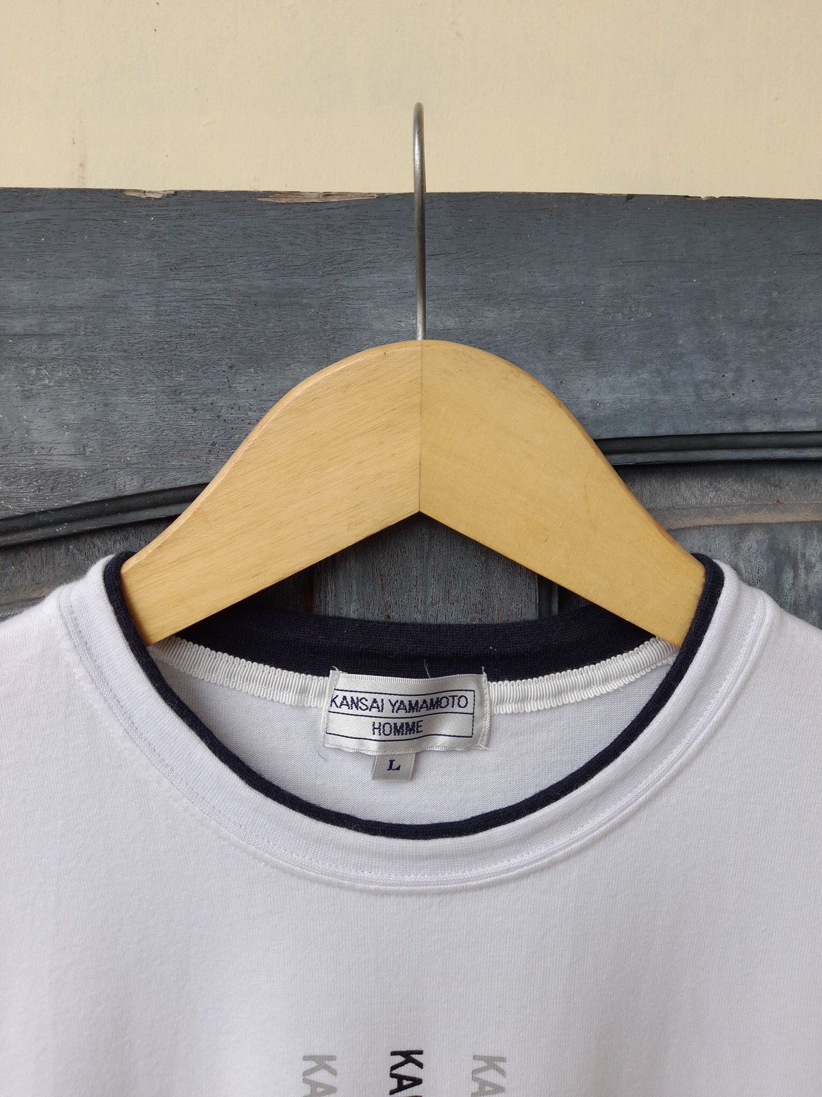 Kansai Yamamoto Vintage Kansai Yamamoto Homme Logo Stripe Tee Japan Designer Size US L / EU 52-54 / 3 - 3 Thumbnail