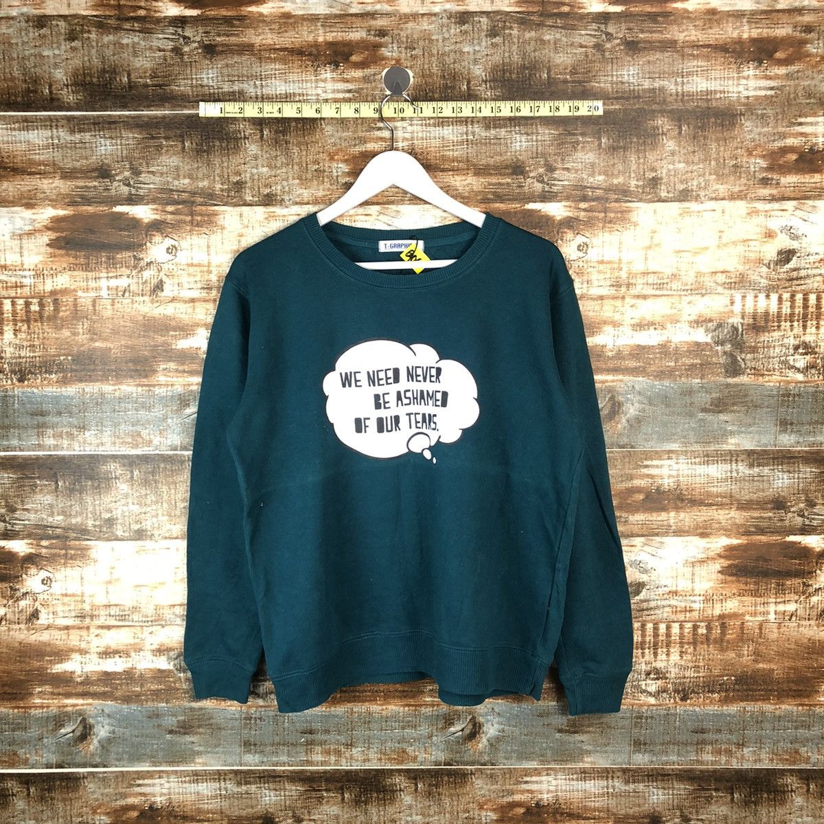 Homespun Knitwear × Japanese Brand T Graphics Green sweatshirt #A2062 Size M / US 6-8 / IT 42-44 - 1 Thumbnail