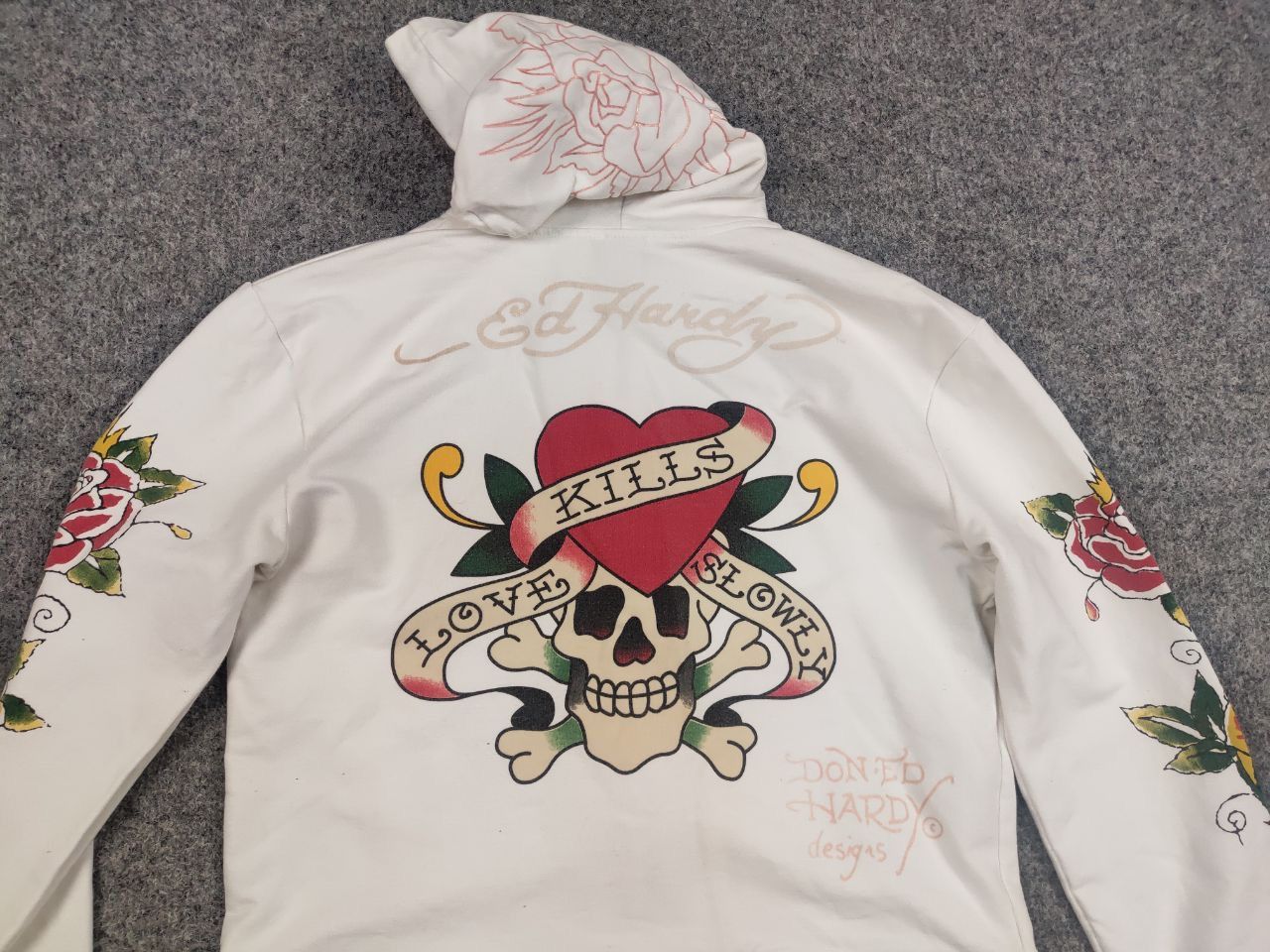 Ed Hardy Vintage Ed Hardy Designs Tattoo Logo Zip Hoodie Y2K Style Size L / US 10 / IT 46 - 17 Thumbnail