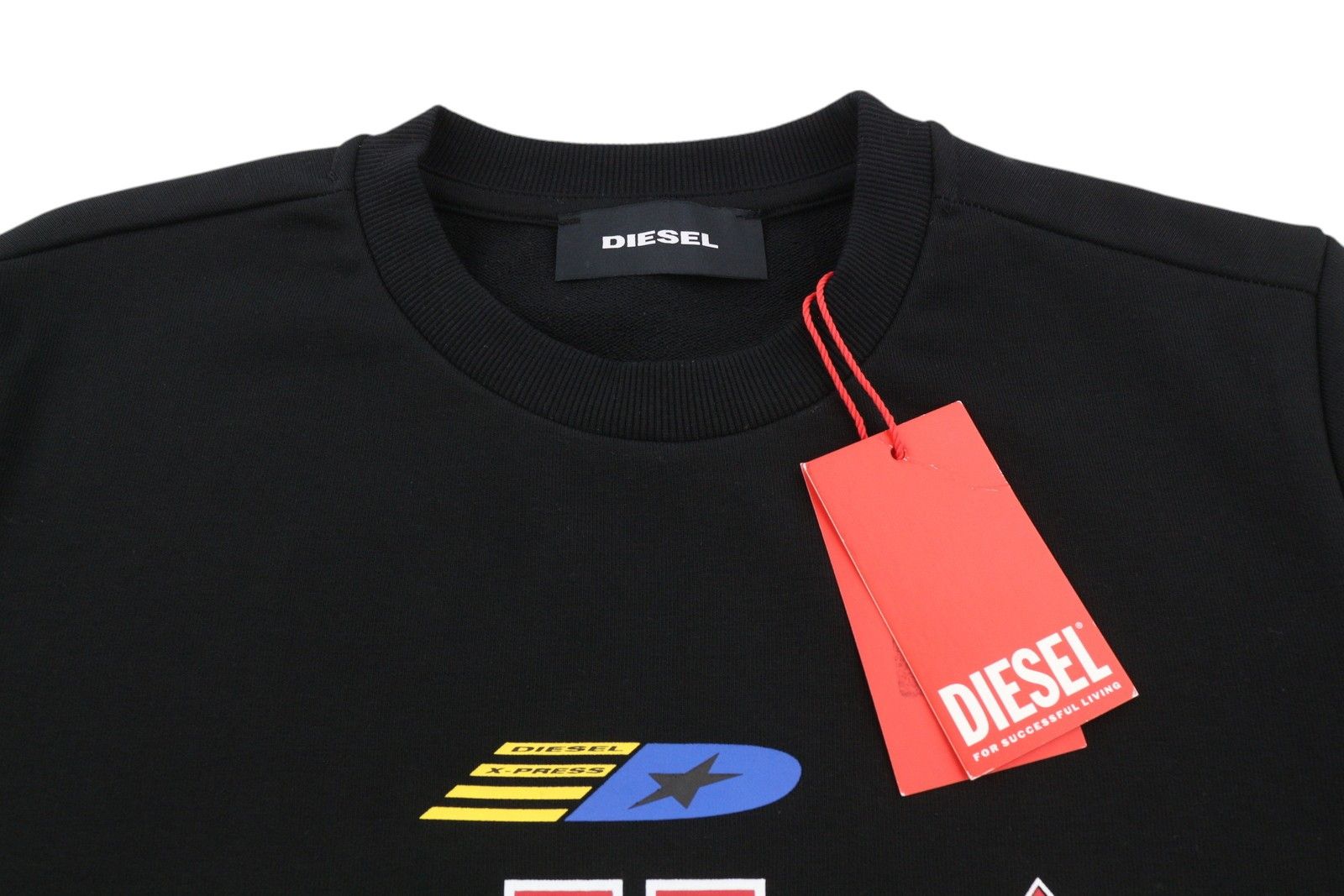 Diesel S-GINN-K24 S Black Front Logo Sweatshirt 41016 Size US S / EU 44-46 / 1 - 4 Thumbnail