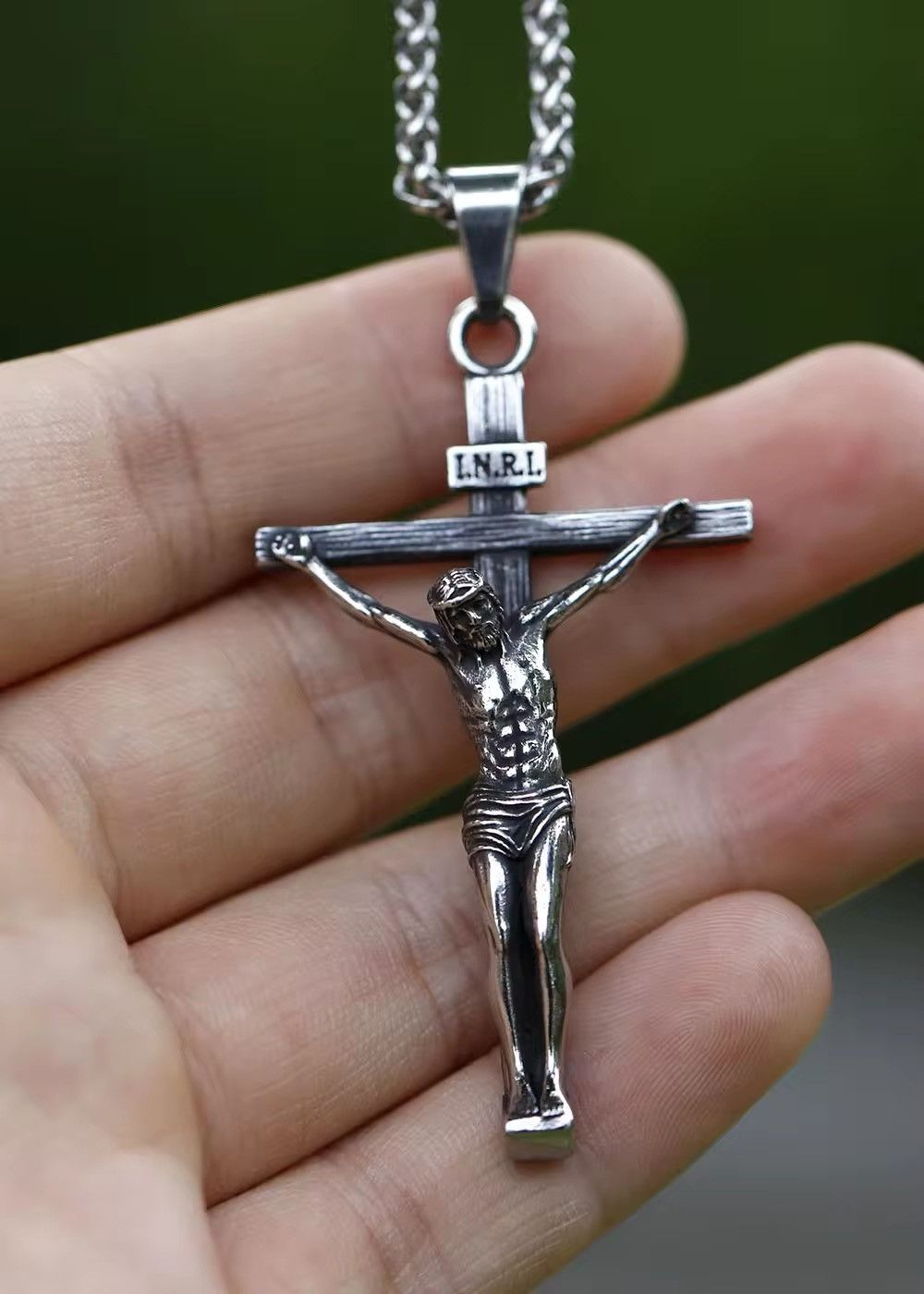 Jewelry Jesus Cross Amulet Pendant Necklace Size ONE SIZE - 1 Thumbnail