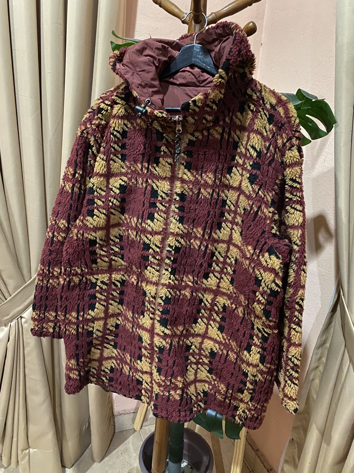 Japanese Brand Vintage Hunters Original Plaid Sherpa Fleece Jacket Size US M / EU 48-50 / 2 - 2 Thumbnail