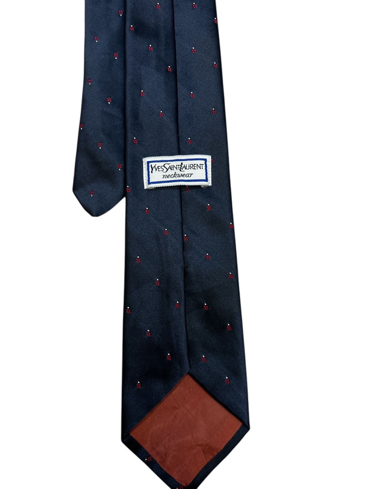 Yves Saint Laurent Yves Saint Laurent Navy Micro-Pattern Necktie Size ONE SIZE - 4 Thumbnail