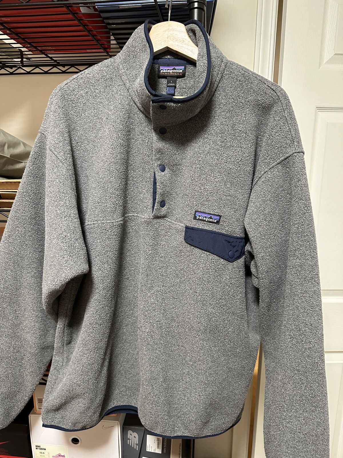 Image of Patagonia Men's Synchilla Snap-T Fleece Pullover Grey (Size Large)