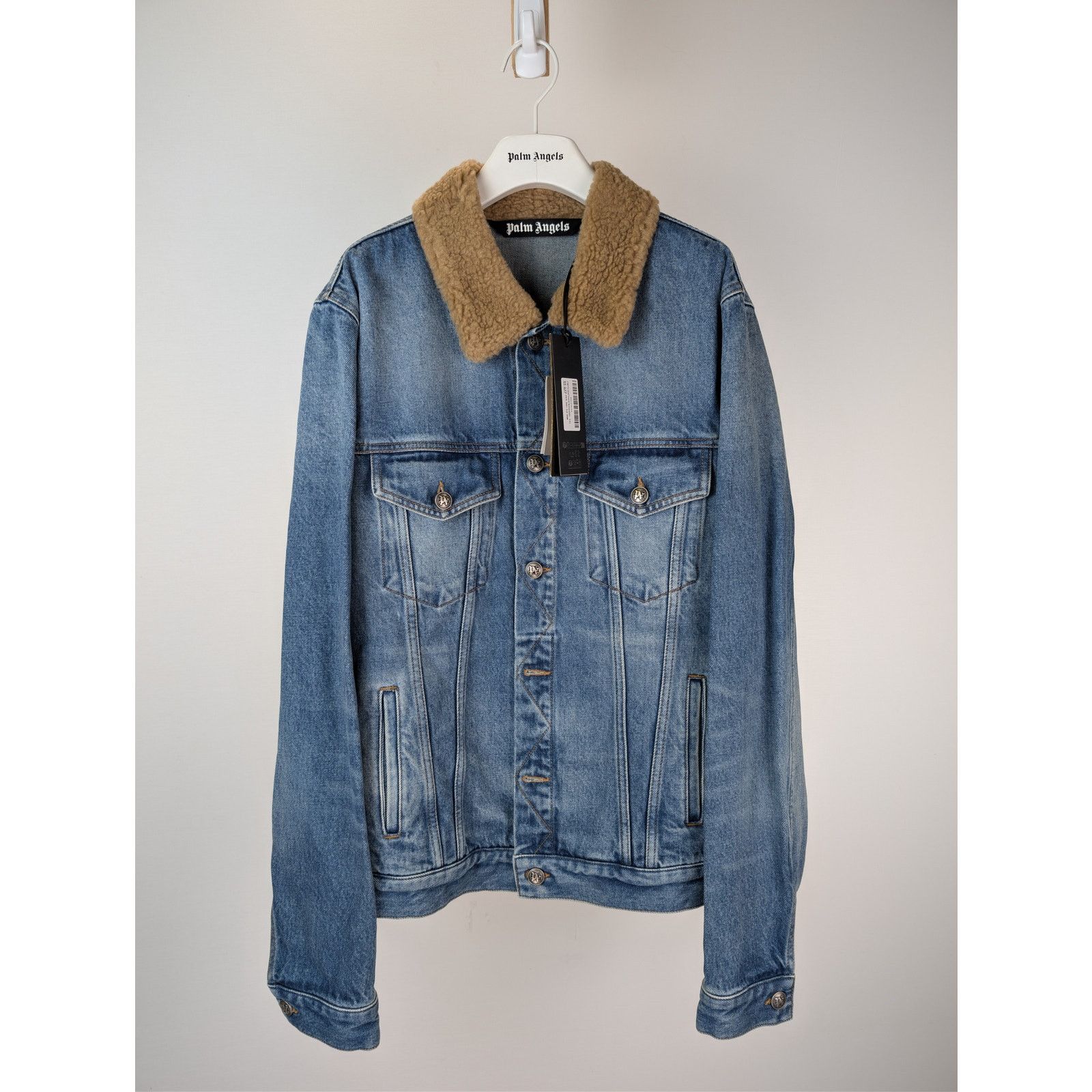 Palm Angels o1rshd1 Bear in Mind Denim Jacket in Blue / Brown Size US XXL / EU 58 / 5 - 2 Thumbnail