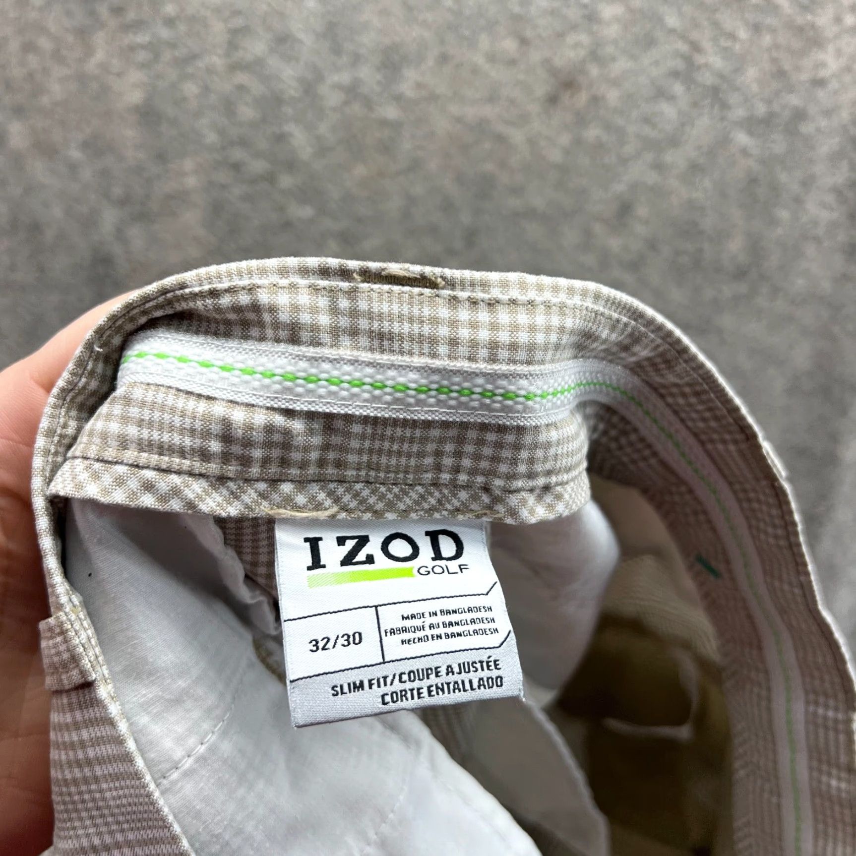Izod IZOD Pants Men 32x30 Adult Khaki Chino Pleated Tan Beige Glen Check Vintage Golf Hat? Size US 32 / EU 48 - 3 Thumbnail