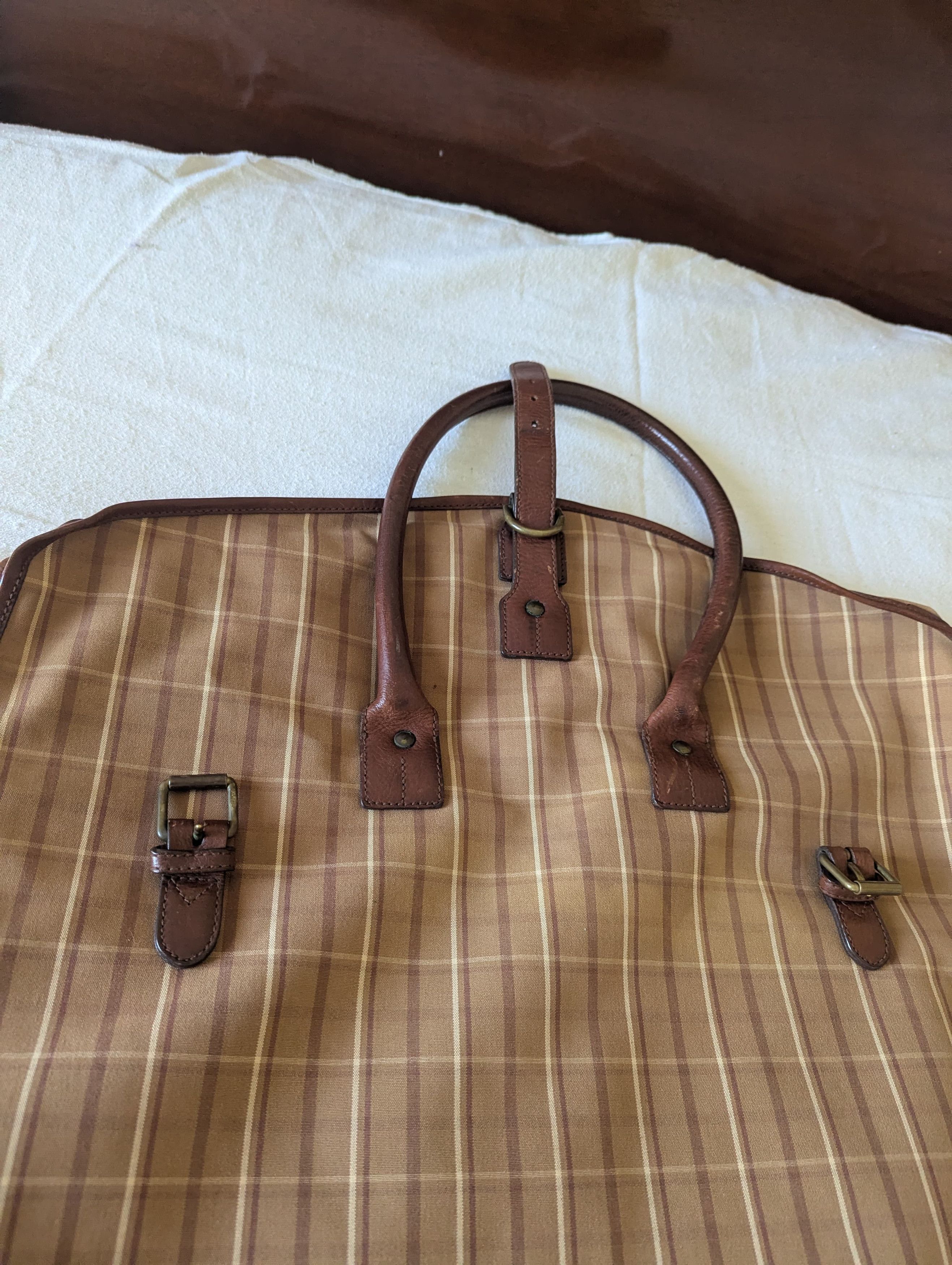 Ralph Lauren Vintage Ralph Lauren plaid with Leather Trim Bag Size ONE SIZE - 8 Thumbnail