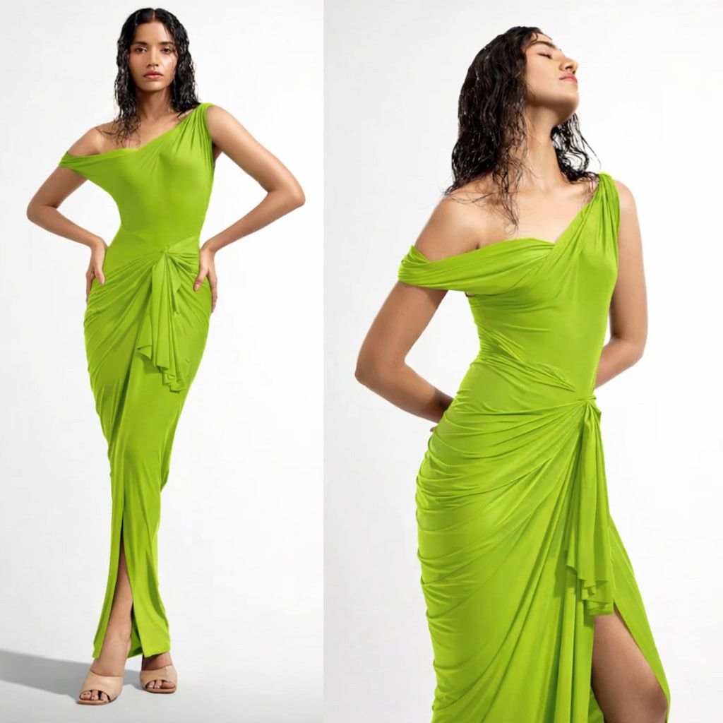 nellie dress in green deme by gabriella Other | NWT Lime Maxi L lightweight kids satin gown