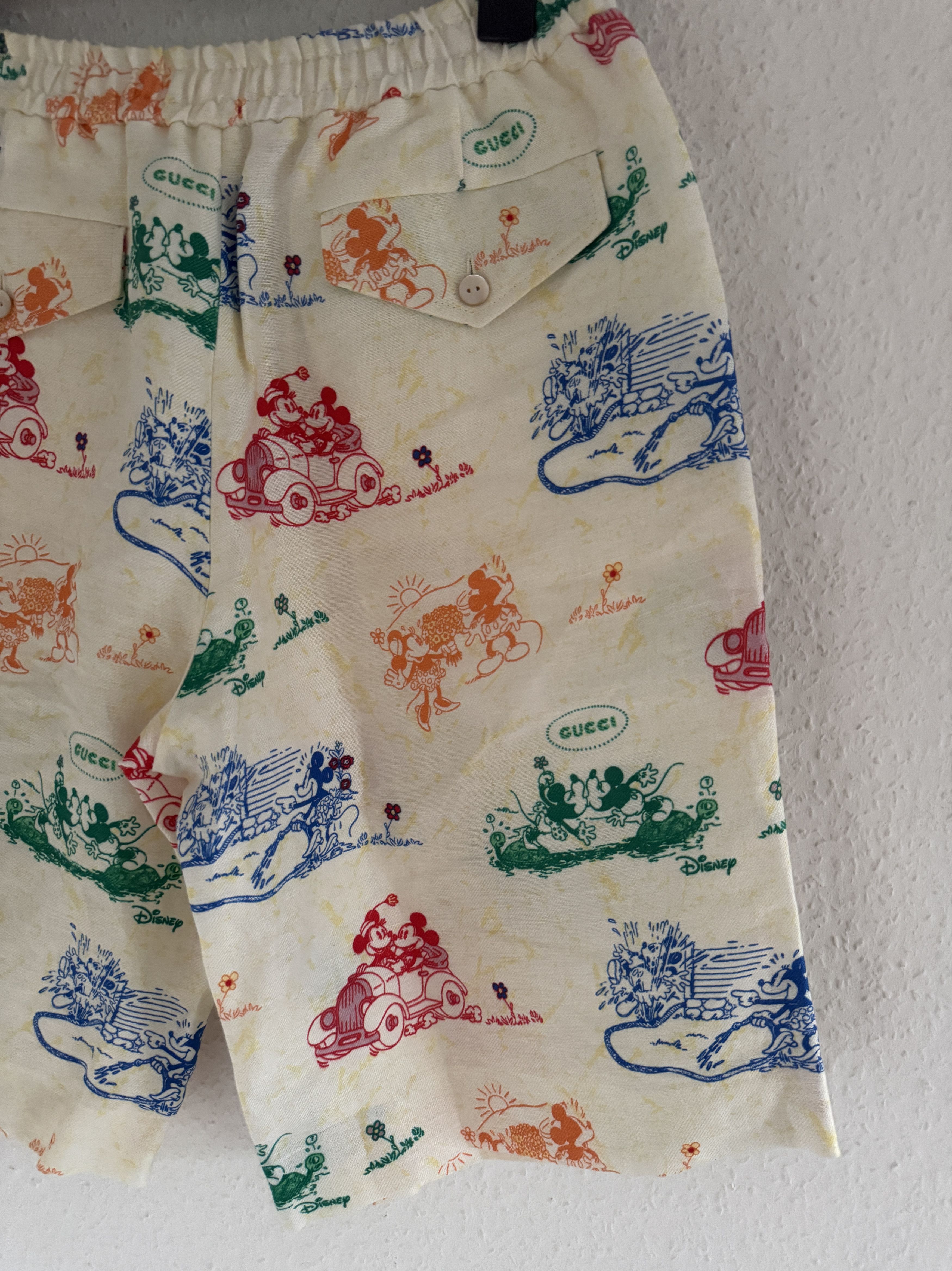 Disney × Gucci Linen Mickey Shorts Size US 32 / EU 48 - 8 Thumbnail
