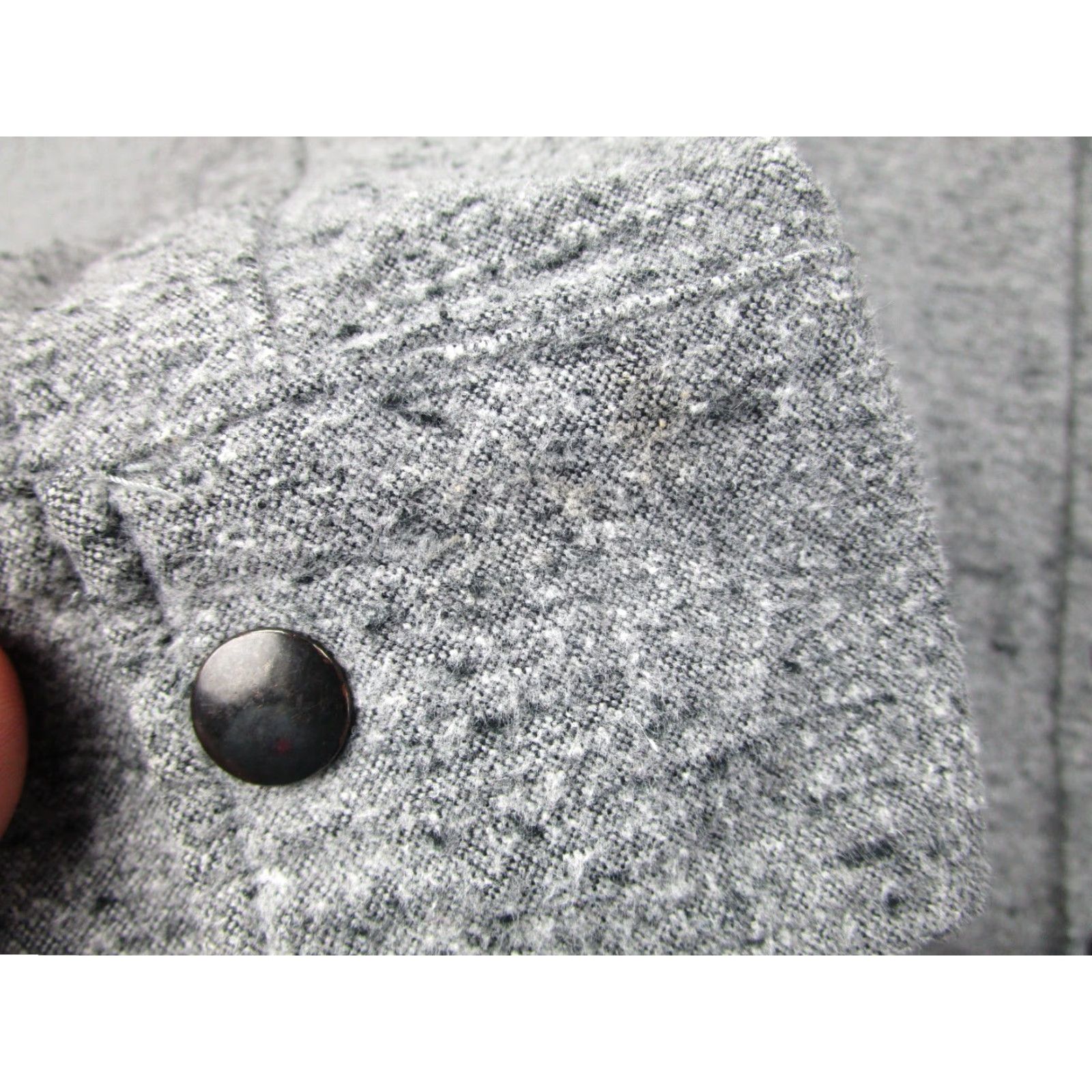 John Elliott John Elliott Shirt Mens M Gray Tweed Flannel Snap Button Shacket Indie Made in United States Size US M / EU 48-50 / 2 - 4 Thumbnail