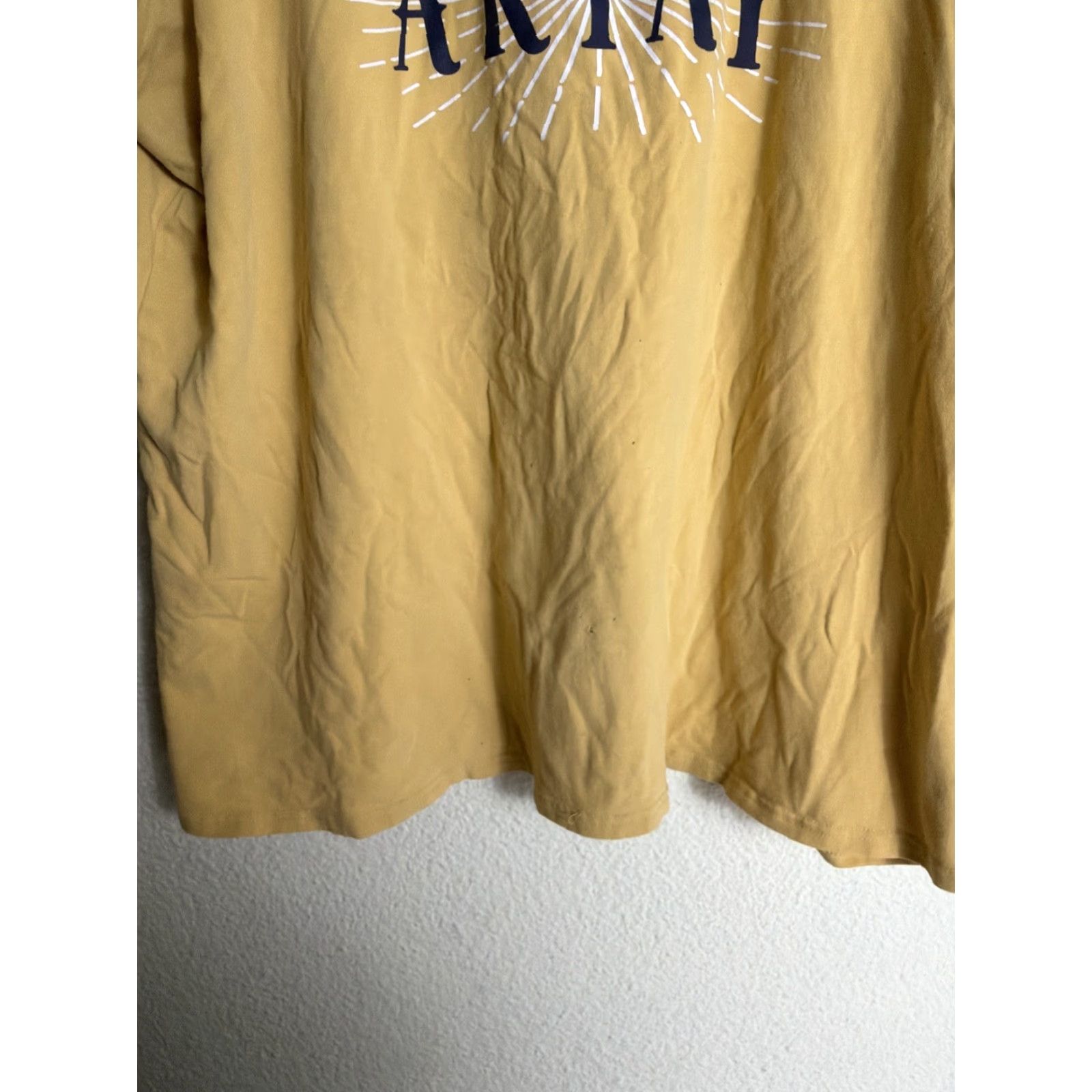 Ariat Ariat T-Shirt Womens 1X Short Sleeve Yellow Spell Out Shirt Women 1X Yellow Size 40" / US 18 - 7 Thumbnail