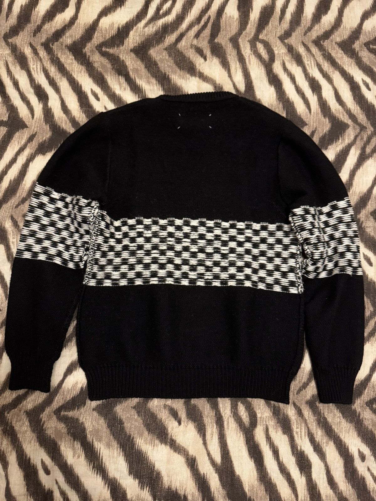 Maison Margiela Maison Margiela Inside Out Checkered Wool Sweater Size US M / EU 48-50 / 2 - 7 Thumbnail