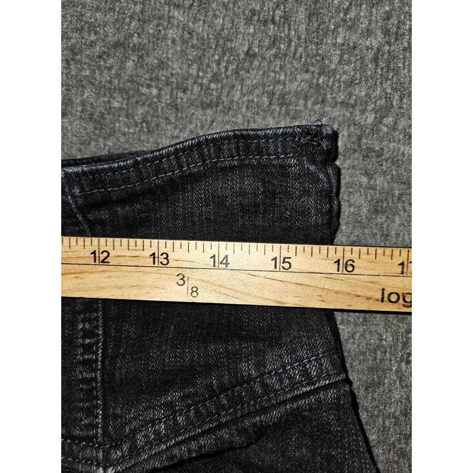 Old Navy VINTAGE Old Navy Jeans Womens 12 Charcoal High Rise Wide Leg Hip Hop Grunge Skater Size 34" / US 12 / IT 48 - 5 Thumbnail