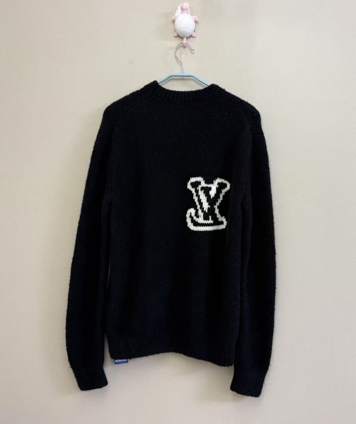Louis Vuitton Louis Vuitton Navy blue knitted LOGO teddy sweater 2502-Nex Size US M / EU 48-50 / 2 - 3 Thumbnail
