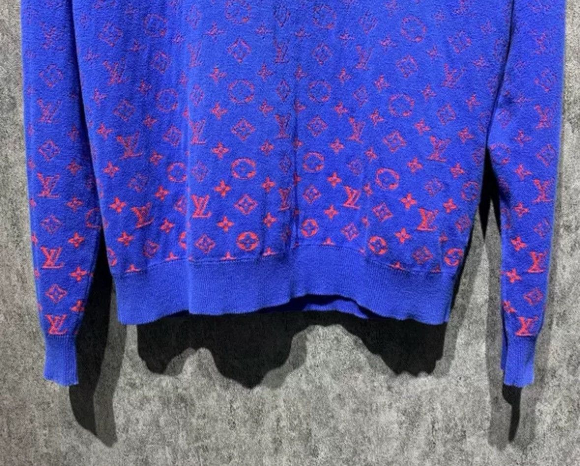 Louis Vuitton LOUIS VUITTON Red blue gradient knitted sweater Size US L / EU 52-54 / 3 - 4 Thumbnail