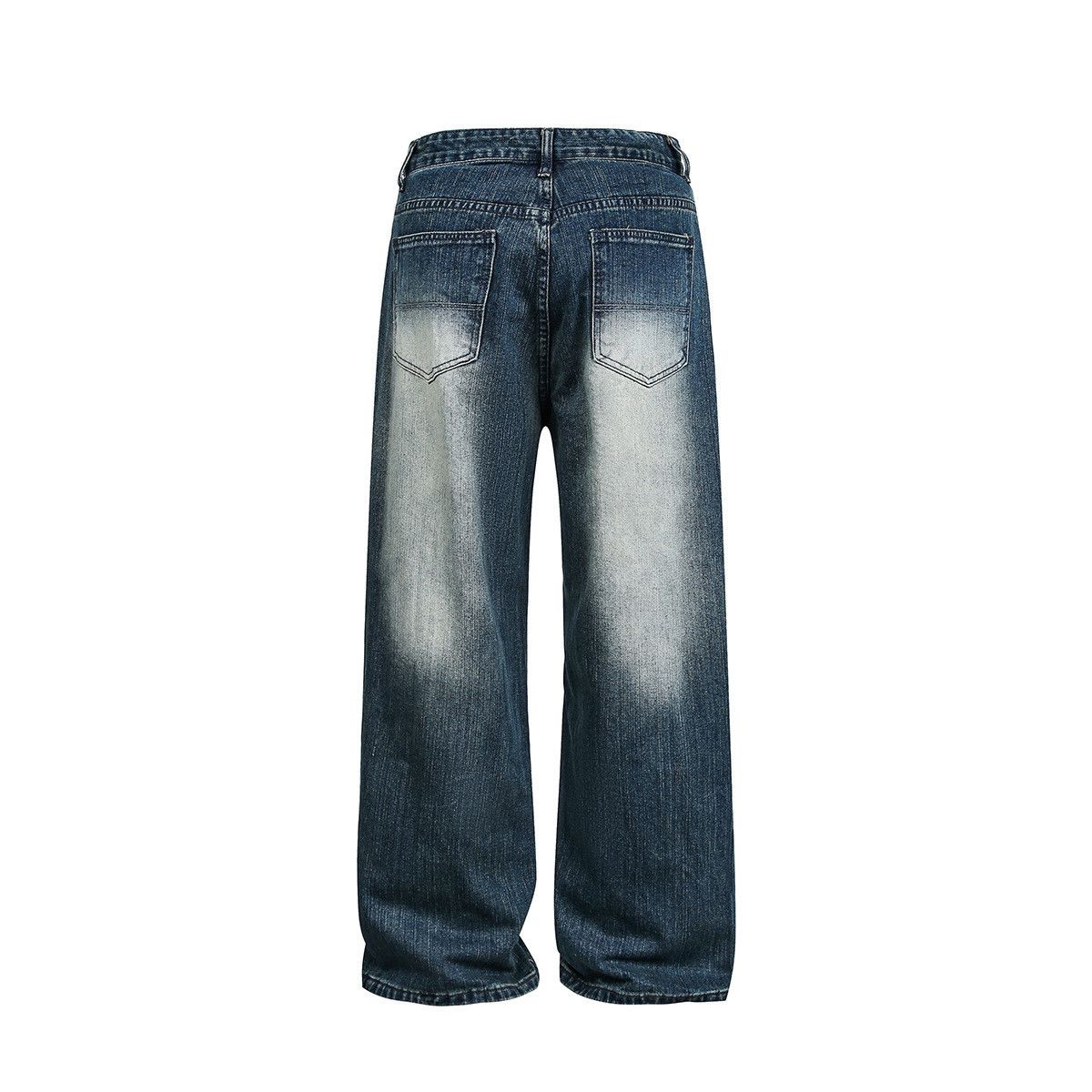 Vintage Men's trendy loose-fitting bamboo-patterned retro jeans Size US 32 / EU 48 - 2 Thumbnail