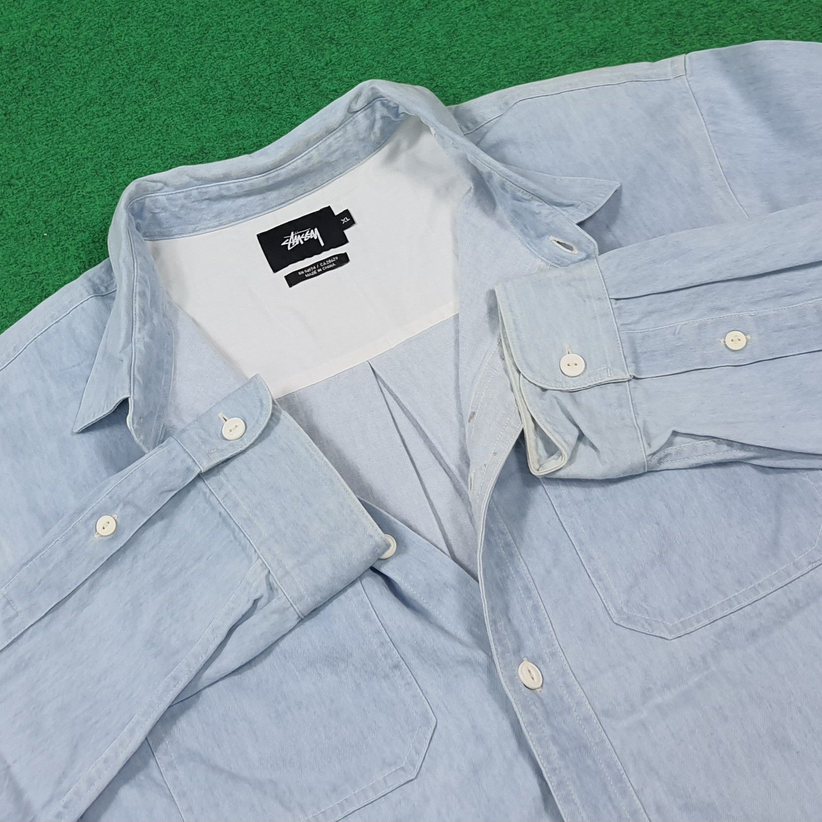 Stussy Vintage Stussy Custom Logo Button Up Shirt C285N36 Size US XL / EU 56 / 4 - 6 Thumbnail