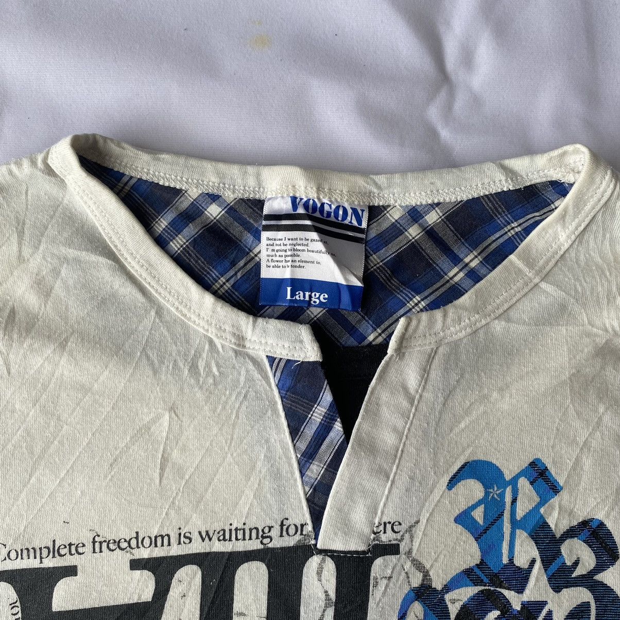 If Six Was Nine × Japanese Brand × Le Grande Bleu (L.G.B.) Japanese Y2K Poem Double Layer Tees Size US L / EU 52-54 / 3 - 5 Thumbnail