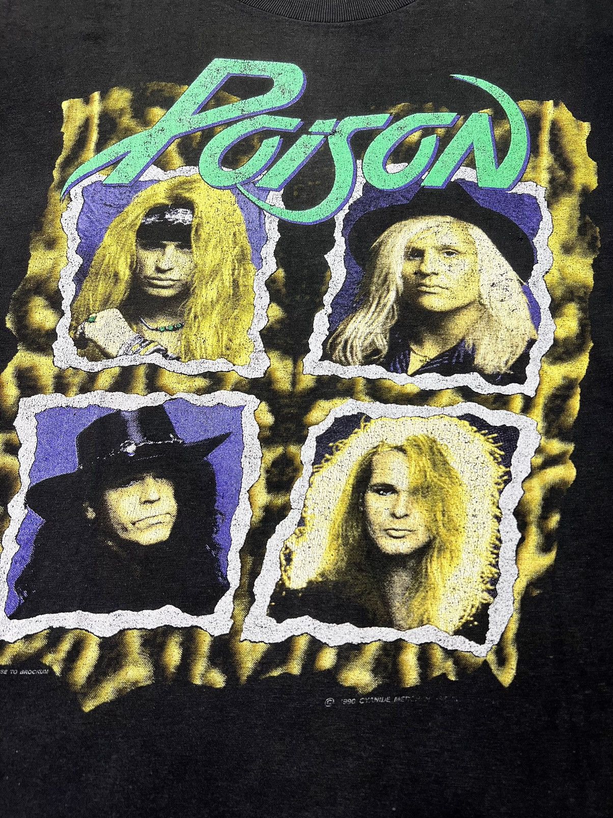 Vintage Poison Flesh & Blood 90-91 Tour Tee Size US L / EU 52-54 / 3 - 2 Thumbnail