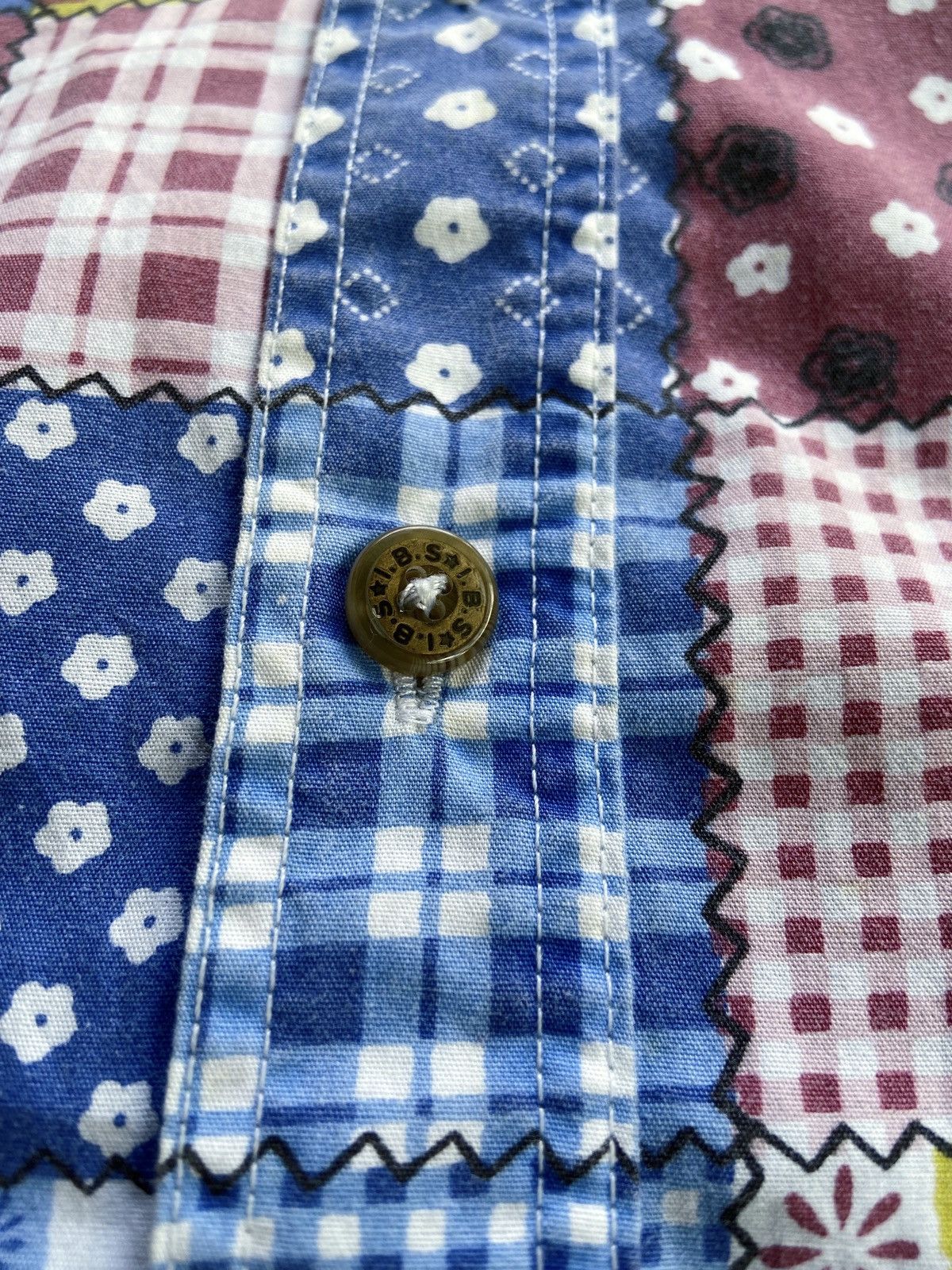 Handmade INDEPENDENT BODY & SOUL PATTERN BUTTON DOWN SHIRT Size US L / EU 52-54 / 3 - 13 Thumbnail