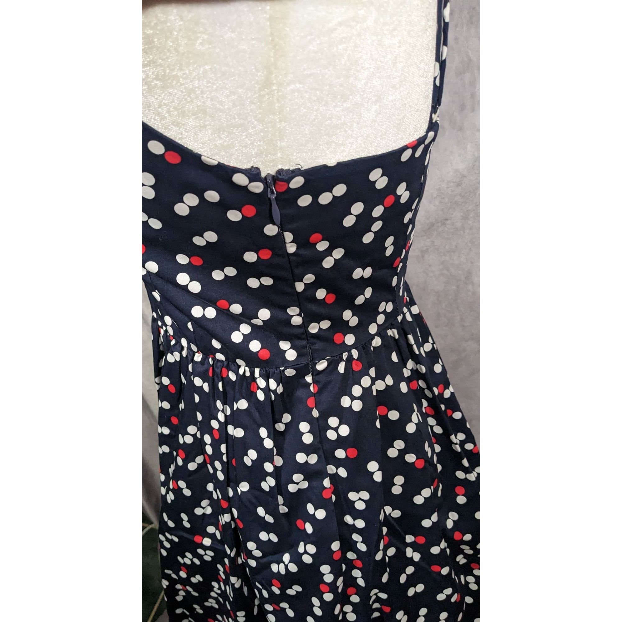 Gap Gap Preppy Navy Polka Dot Spaghetti Strap Sundress Size S / US 4 / IT 40 - 9 Thumbnail