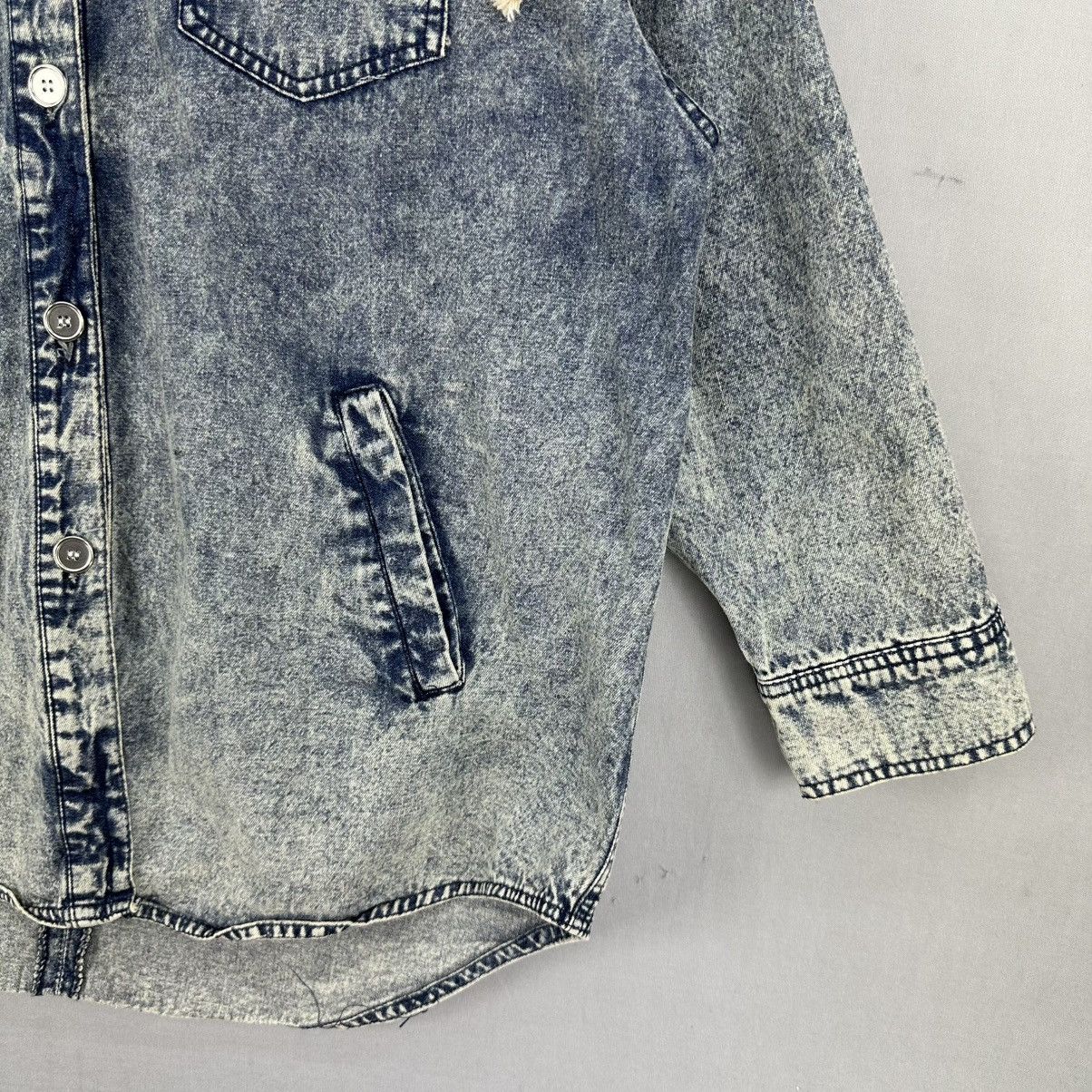 Japanese Brand × Vintage Vintage 90's Ladies Denim Jacket Hoodie by CRYX Size M / US 6-8 / IT 42-44 - 3 Thumbnail