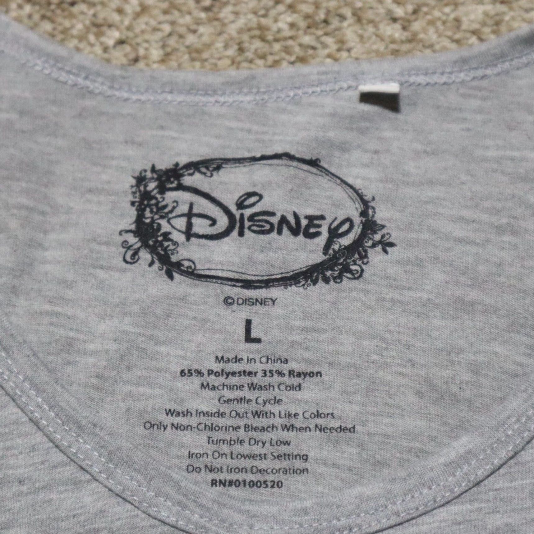 Disney Disney Shirt Women L Cropped Mickey Mouse Glasses Sunglasses Gray 100% Cotton Round Neck Short Sleeve Casual Shirt Mens Girls Size L / US 10 / IT 46 - 3 Thumbnail