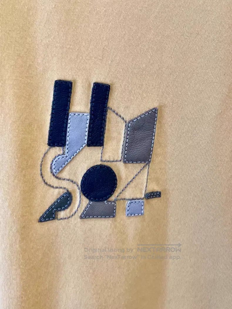 Hermes Hermes Solid Color Leather Detail Round Neck Straight Slee Size US XL / EU 56 / 4 - 4 Thumbnail