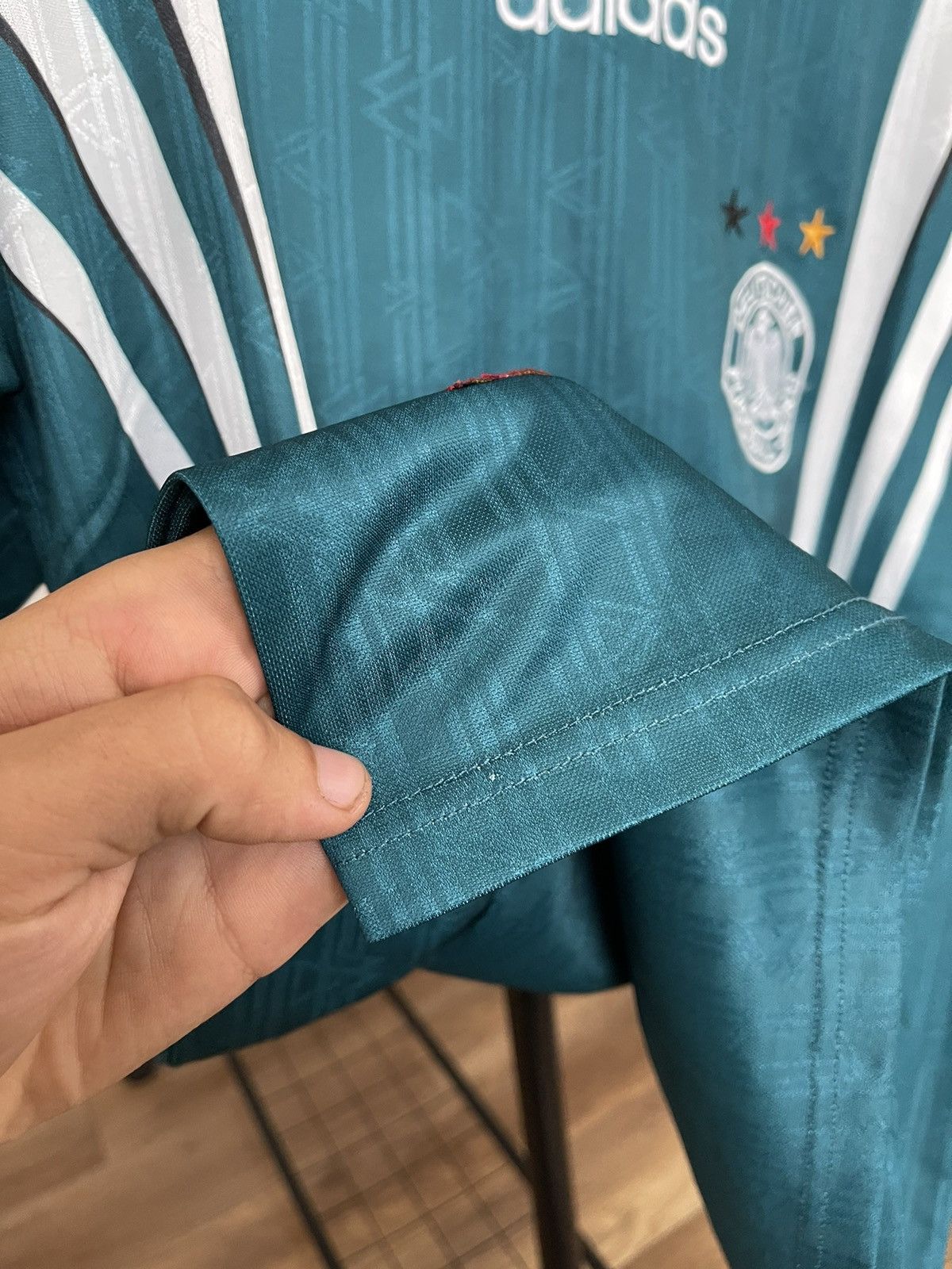 Adidas 1996/1997 Adidas Germany Deutschland Vintage Soccer Jersey Size US L / EU 52-54 / 3 - 15 Thumbnail