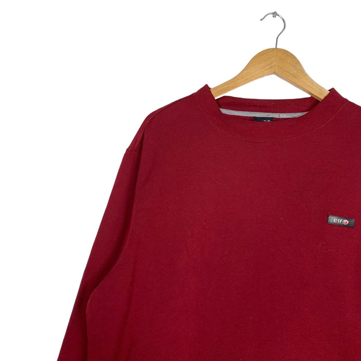 Japanese Brand ELF Motorsport Small Logo Maroon Sweatshirt #0967-C43 Size US M / EU 48-50 / 2 - 3 Thumbnail