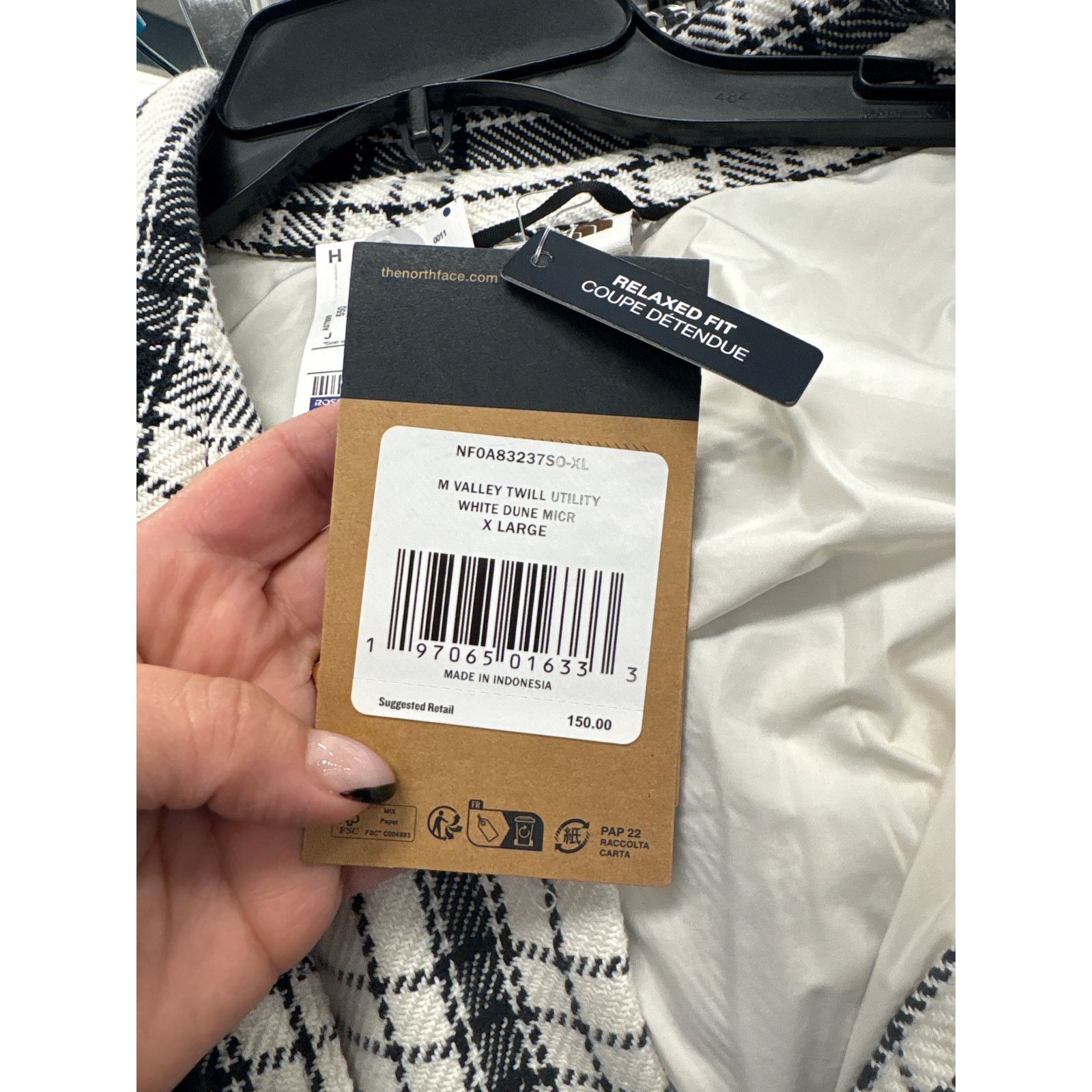The North Face NWT TNF White Plaid Utility Shirt Jacket XL Workwear Size US XL / EU 56 / 4 - 2 Thumbnail
