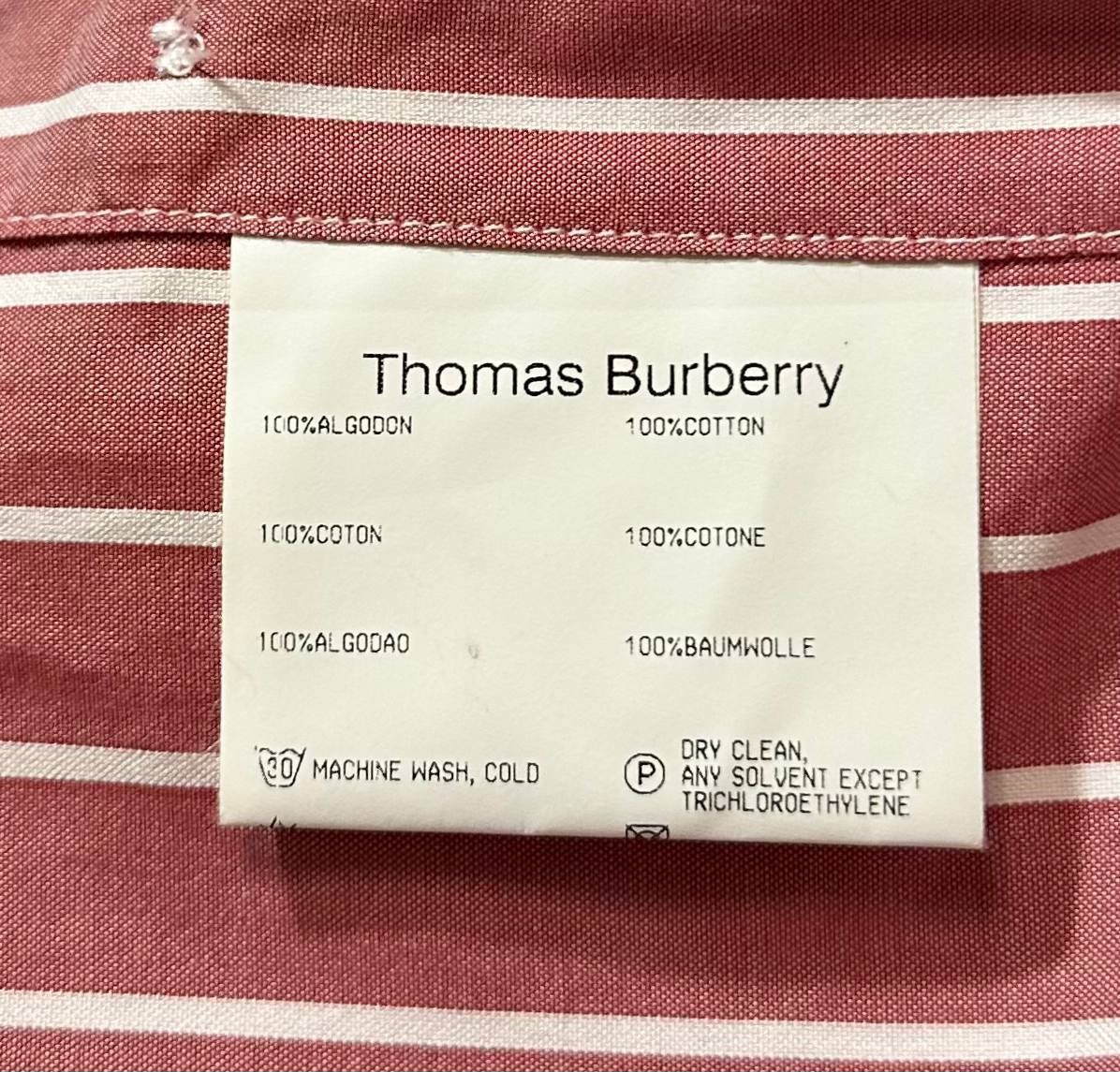 Burberry × Vintage Thomas Burberry vintage Shirt Striped Buttons Up classic Size US L / EU 52-54 / 3 - 7 Thumbnail