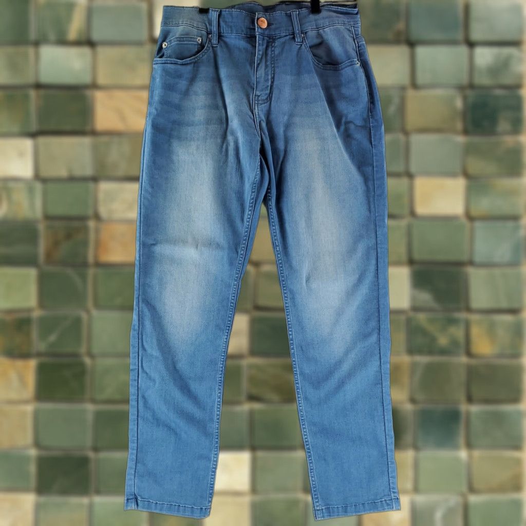 Vintage Mugsy Piers Blue Jeans Stretch Light Blue Mens 32 Inseam 30 Straight Blue 32x30 Adult Mens Size US 32 / EU 48 - 1 Thumbnail