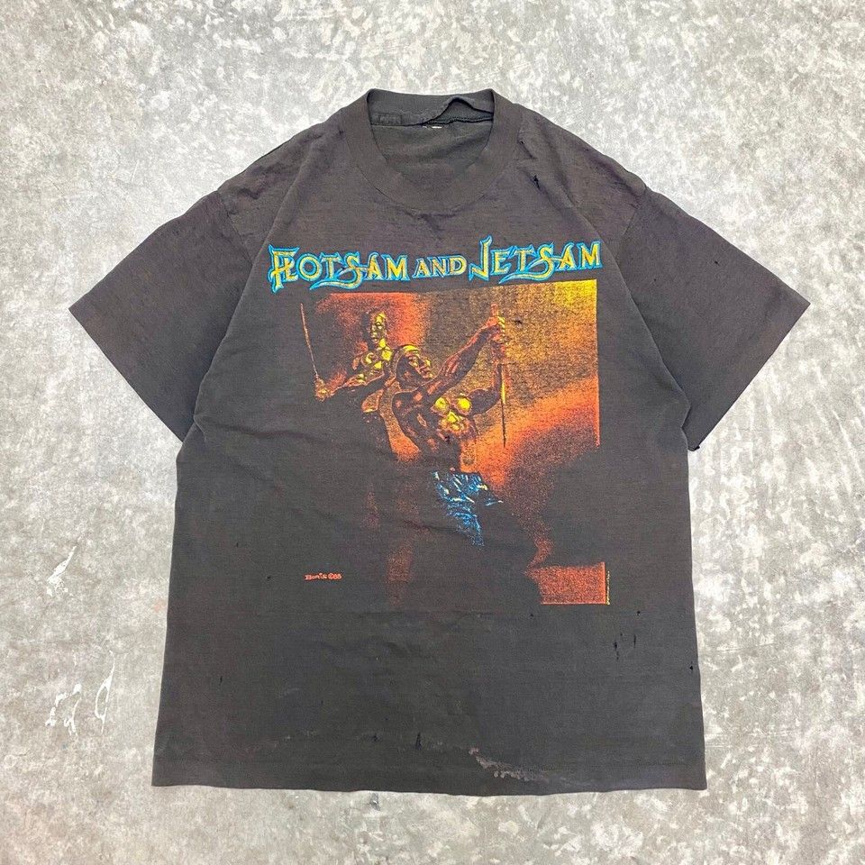 Band Tees × Vintage VTG Faded 80s Flotsam and Jetsam Band T Shirt Paper Thin Size US S / EU 44-46 / 1 - 1 Thumbnail