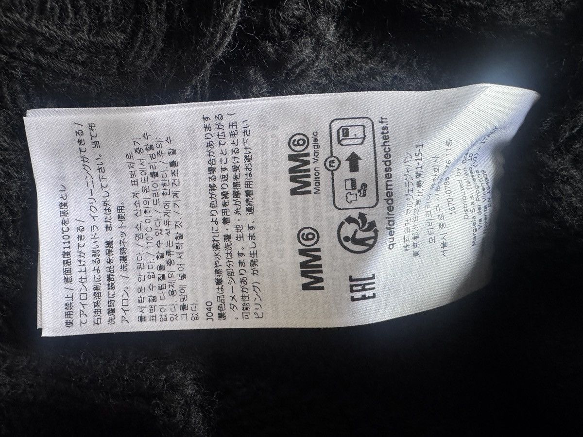 MM6 Black Distressed Cropped Sweater Size US XL / EU 56 / 4 - 8 Thumbnail